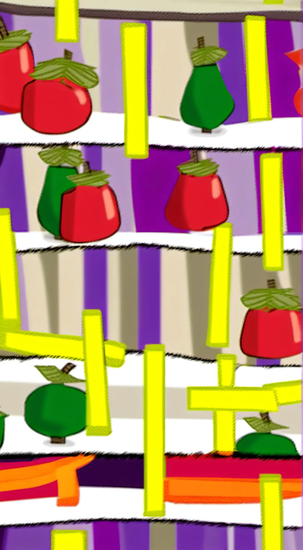 ai character: Fries bfdi background