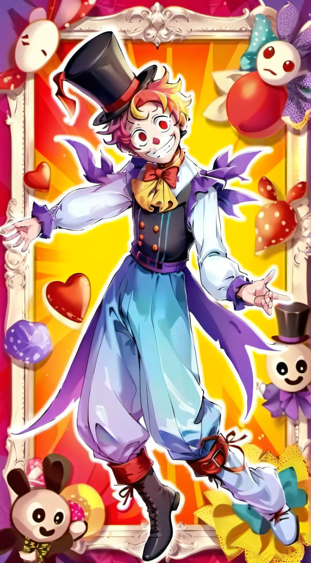 ai character: tadc but glitch background