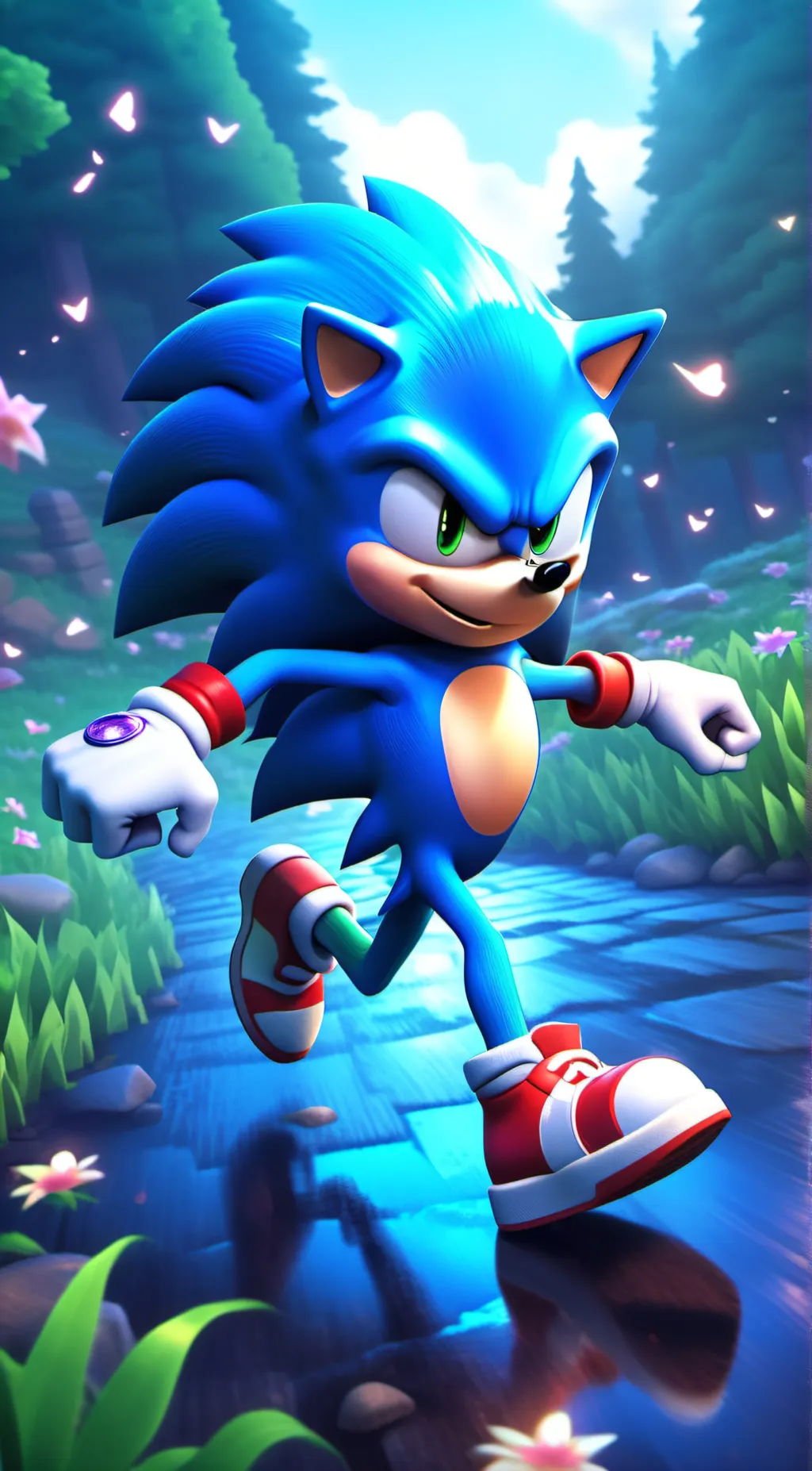 ai character: Sonic the hedgehog background
