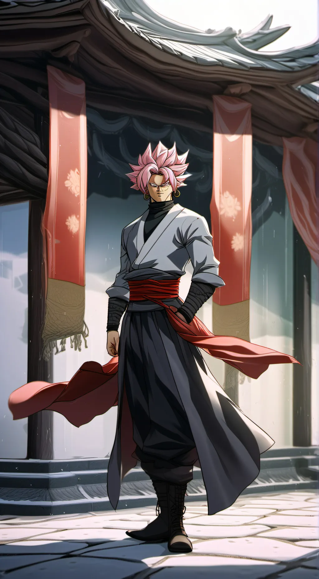 ai character: Goku Black background