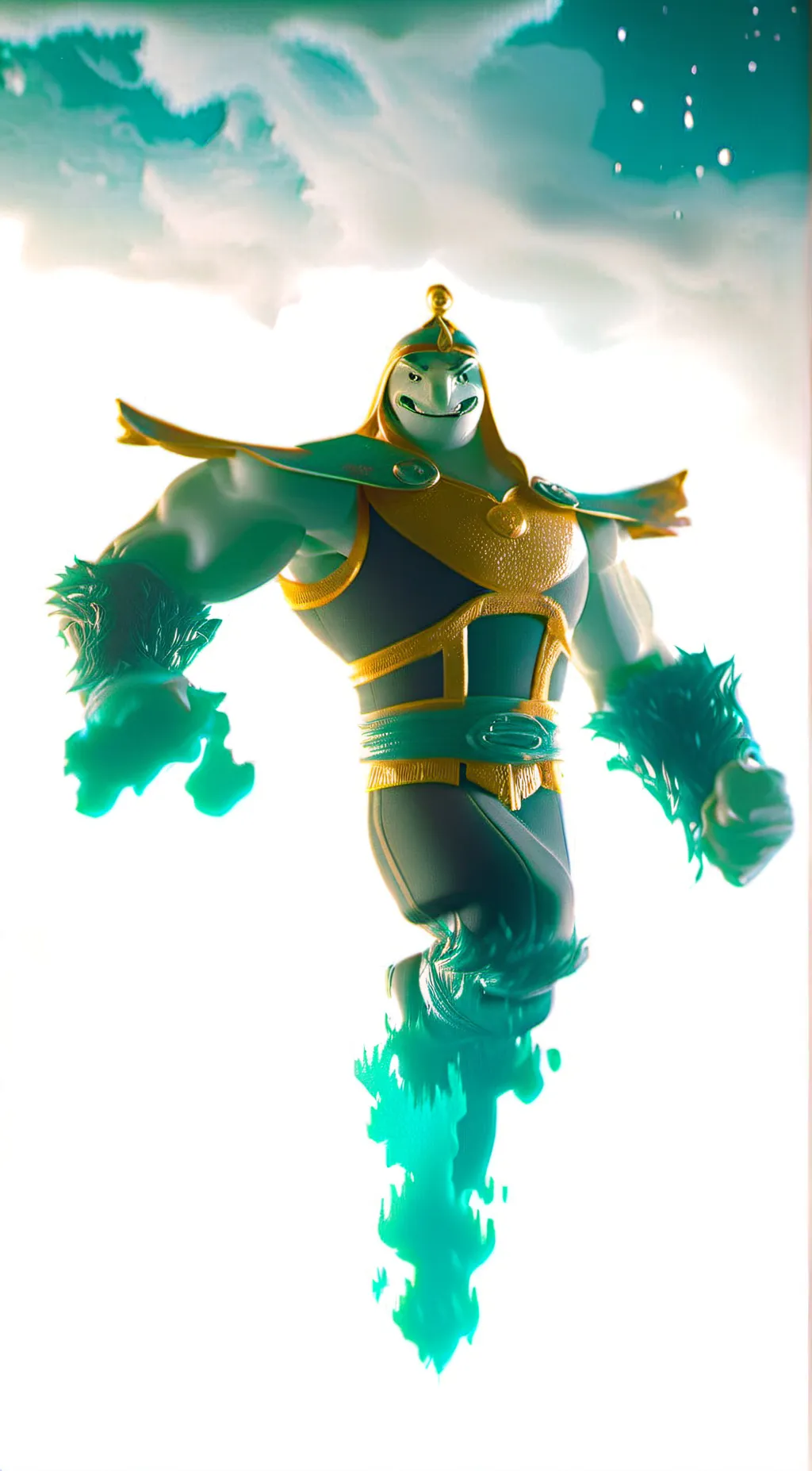 ai character: Posiedon, Fortnite background