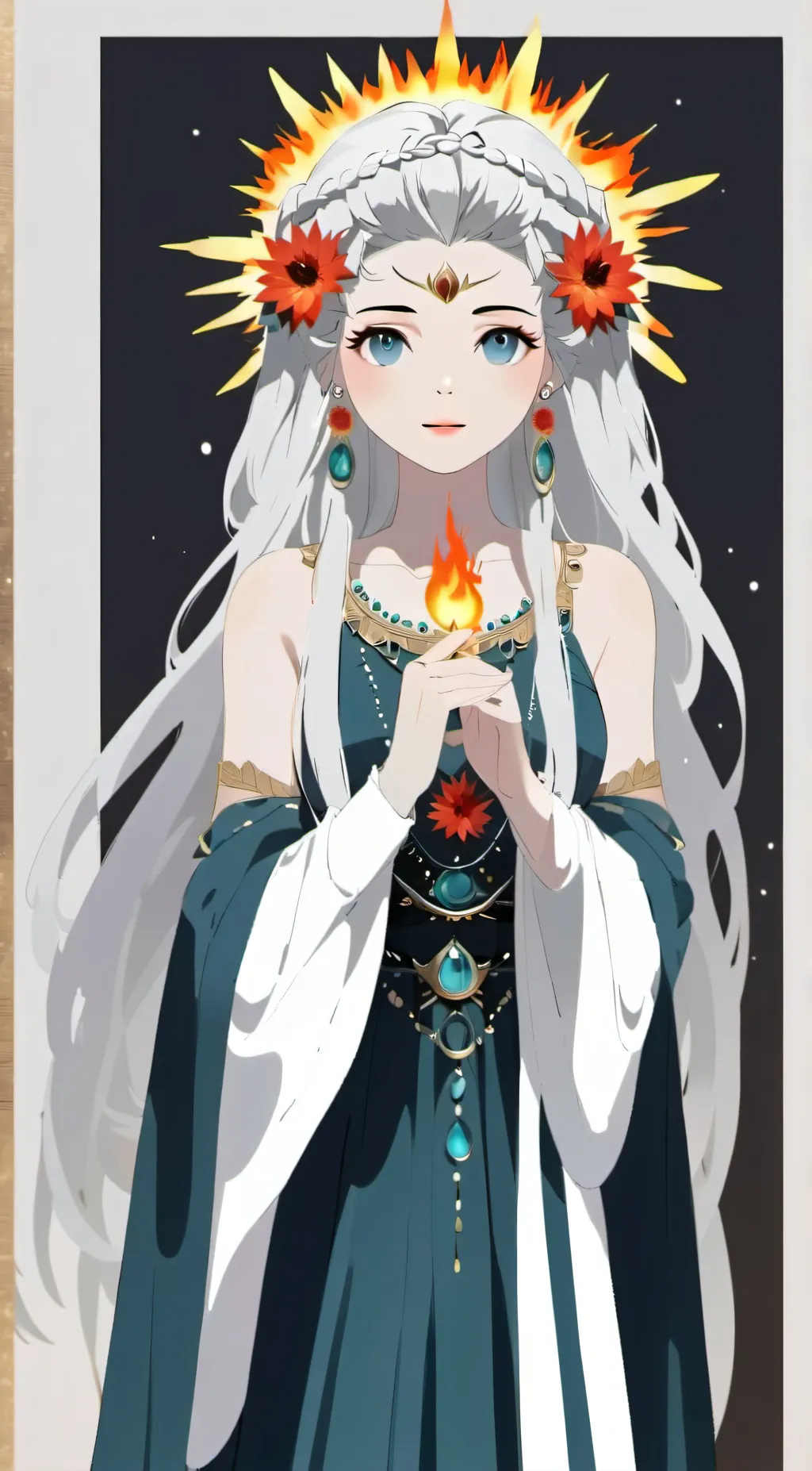 ai character: Sun background