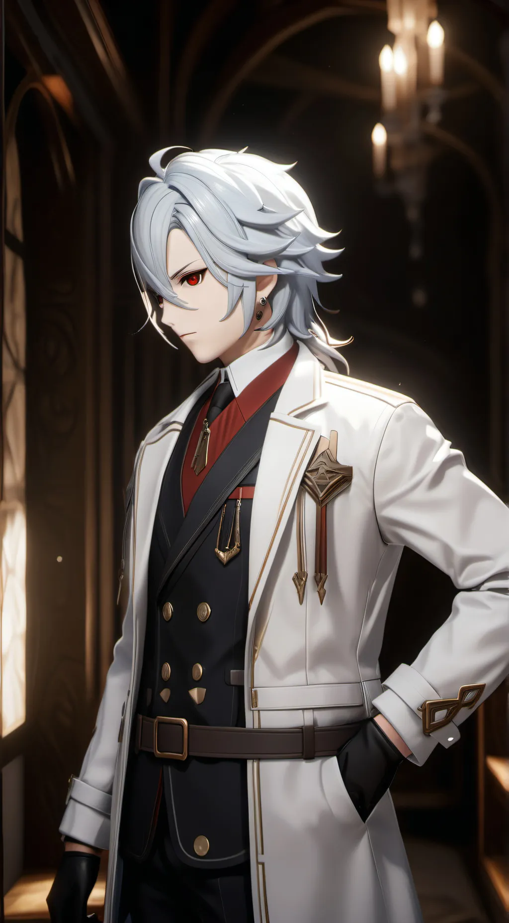 ai character: Arlecchino  background