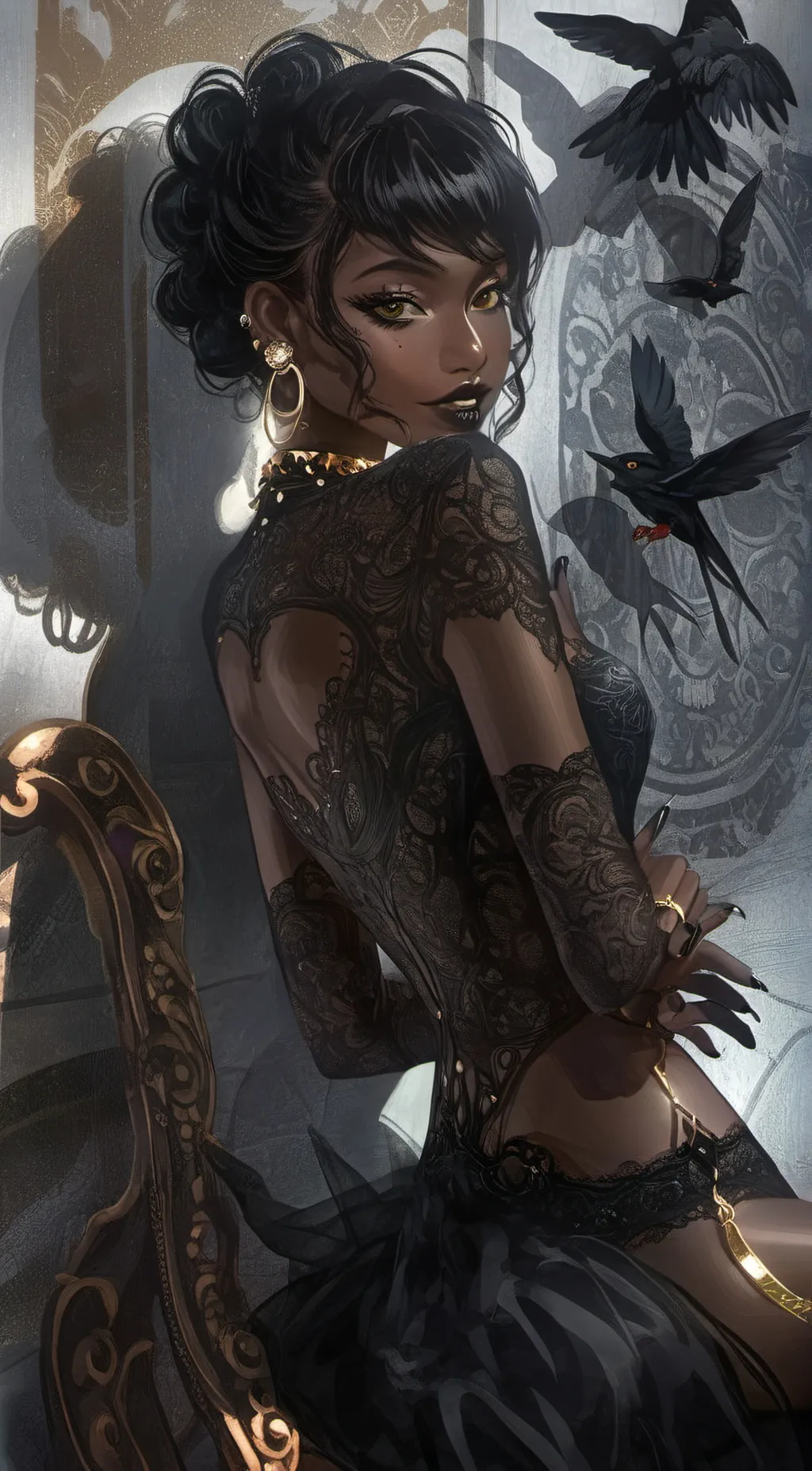 ai character: 🖤Twinque 🖤 (Pinup) background