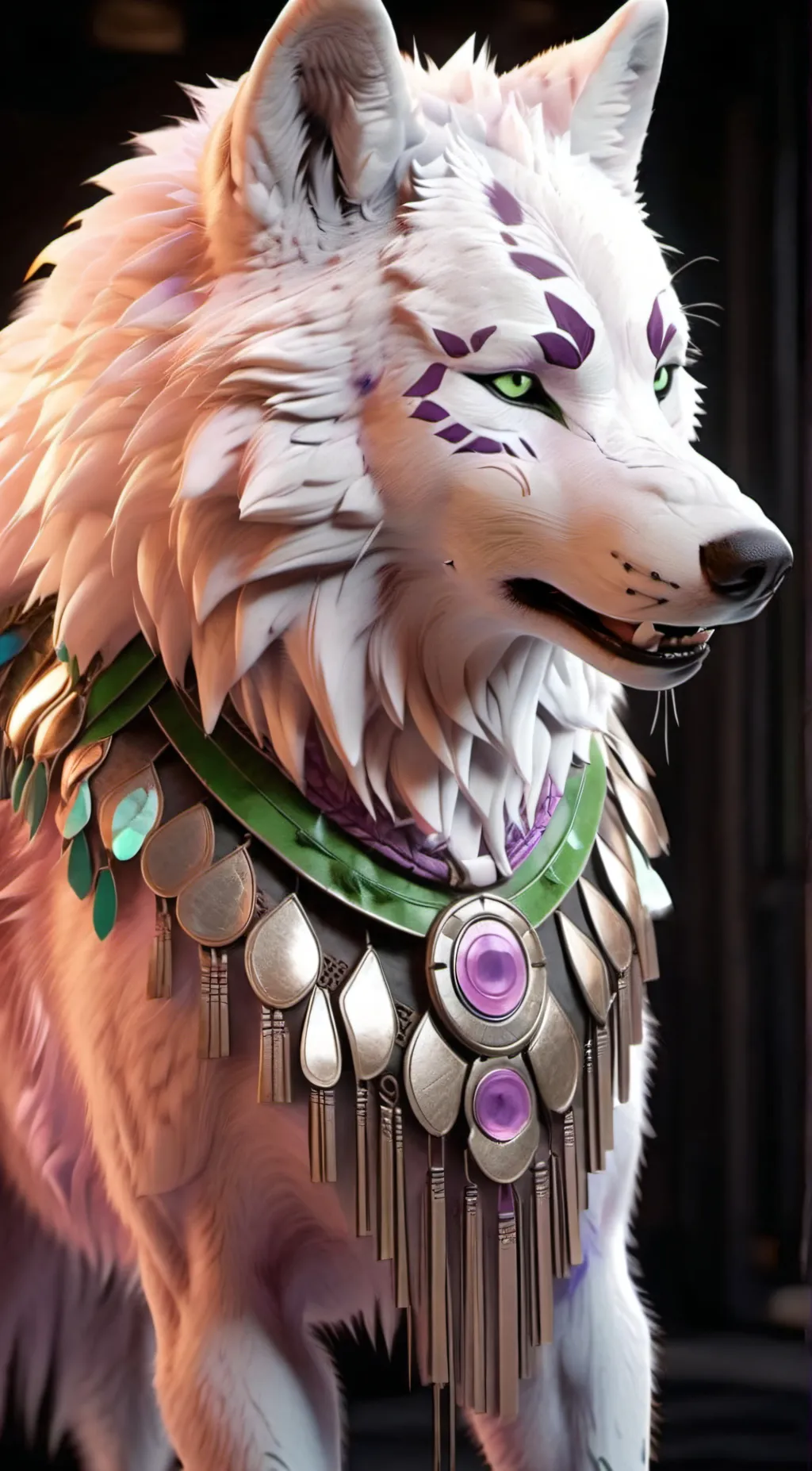 ai character: Emerald background