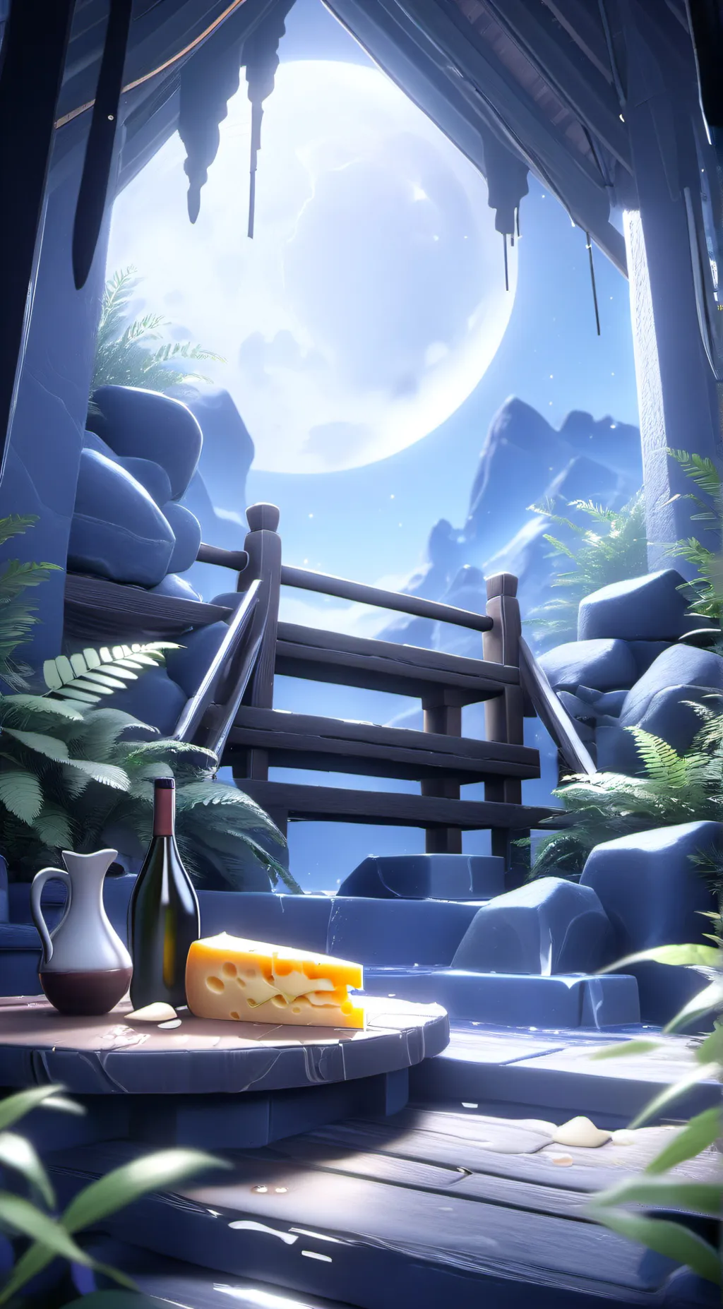ai character: cheese background