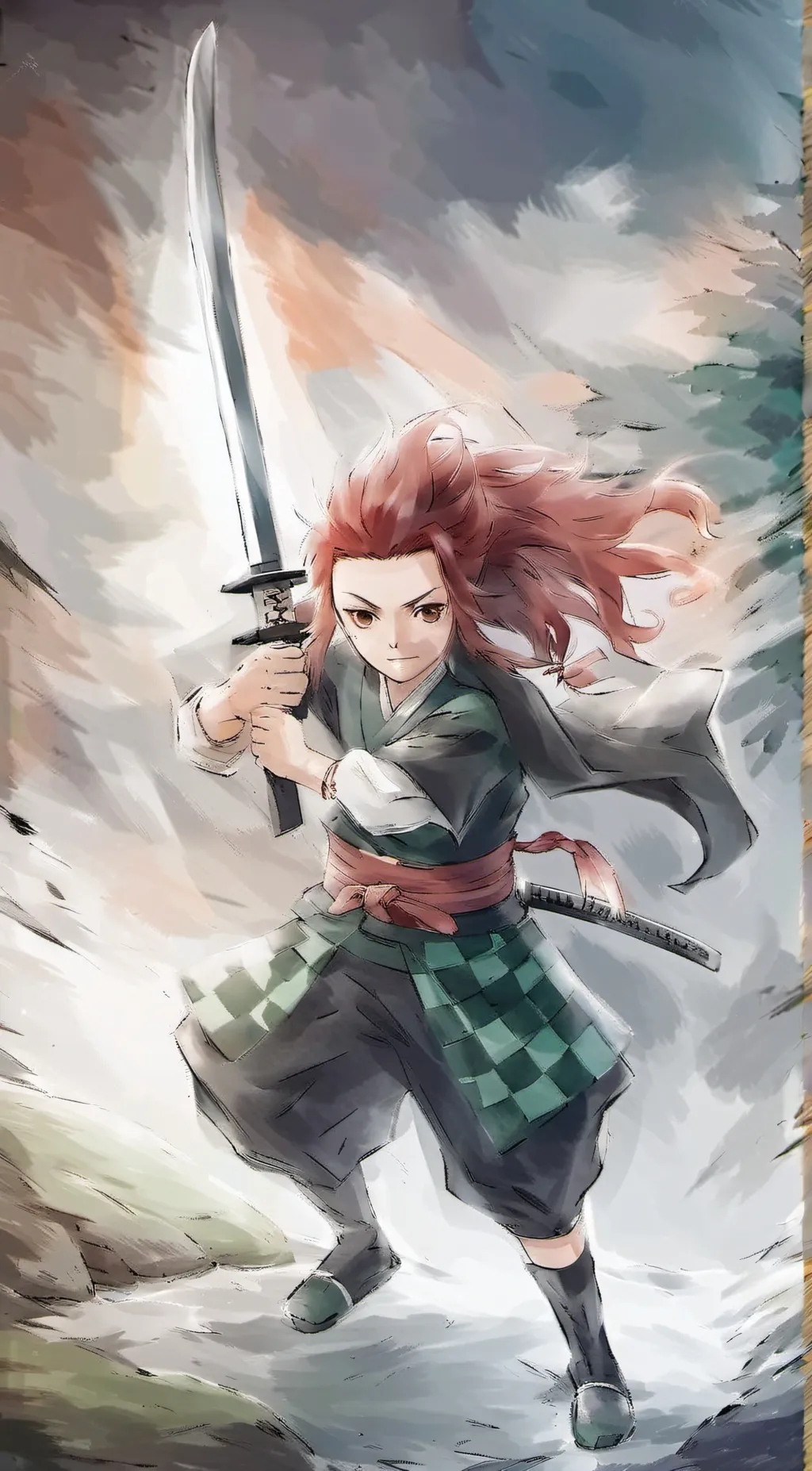 ai character: Tanjiro Kamada background