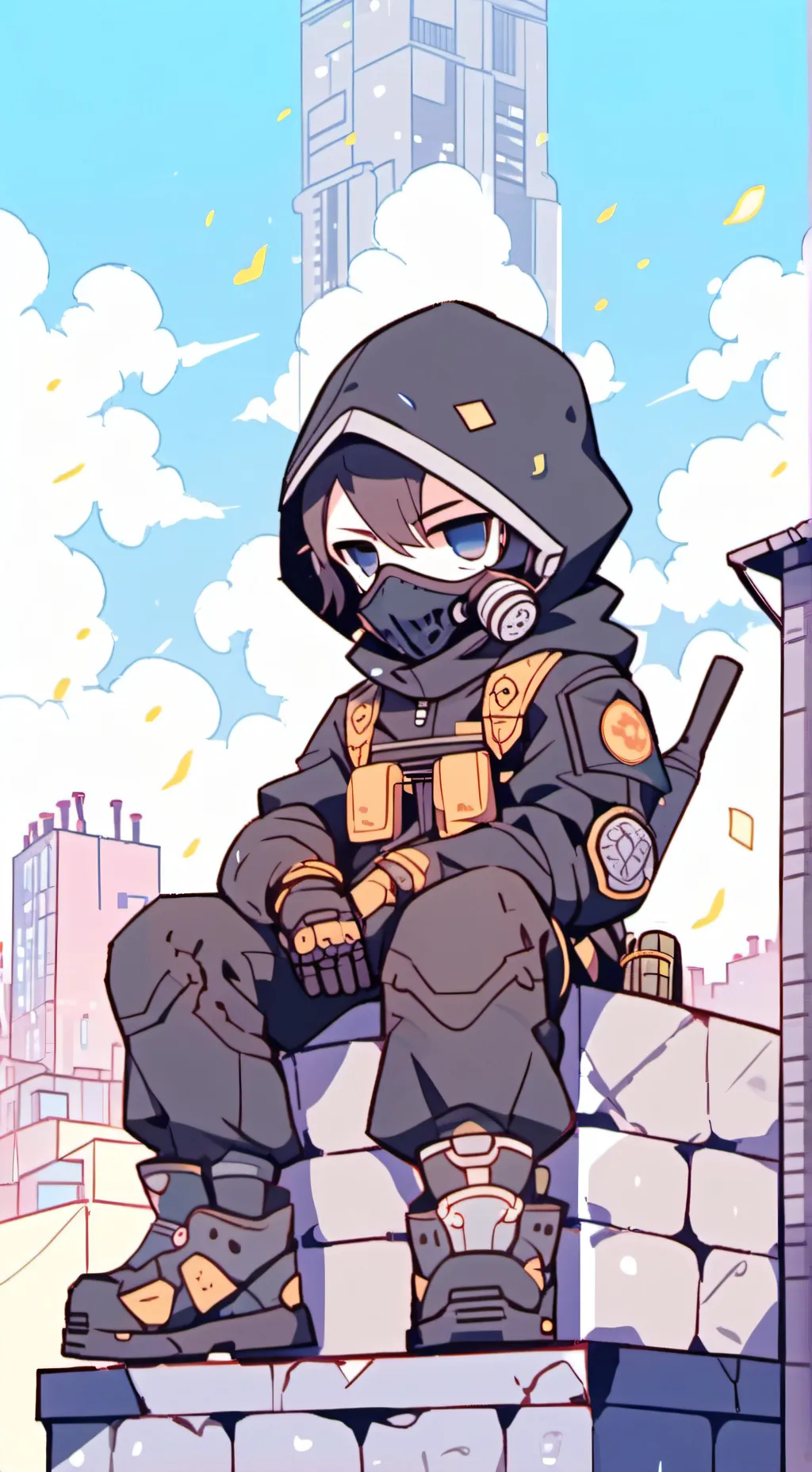 ai character: K-SEC guard background