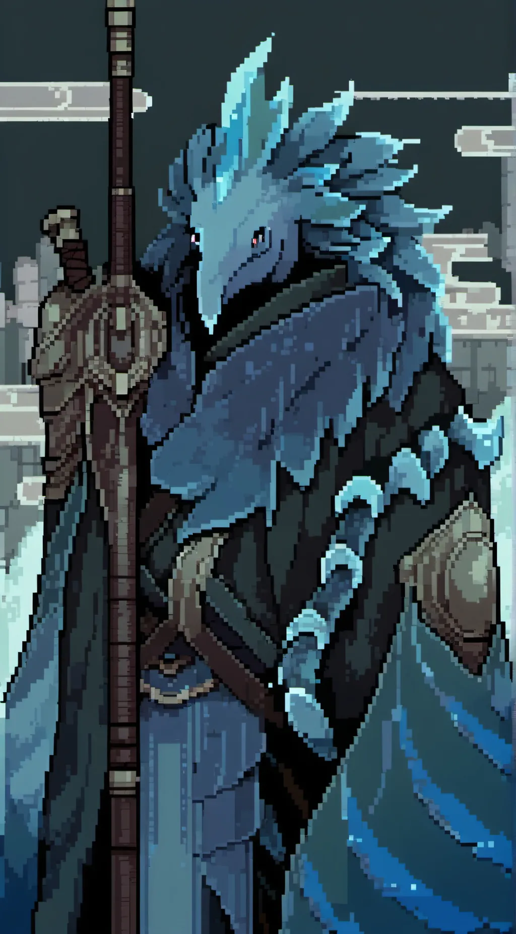 ai character: nightmare huggy  background