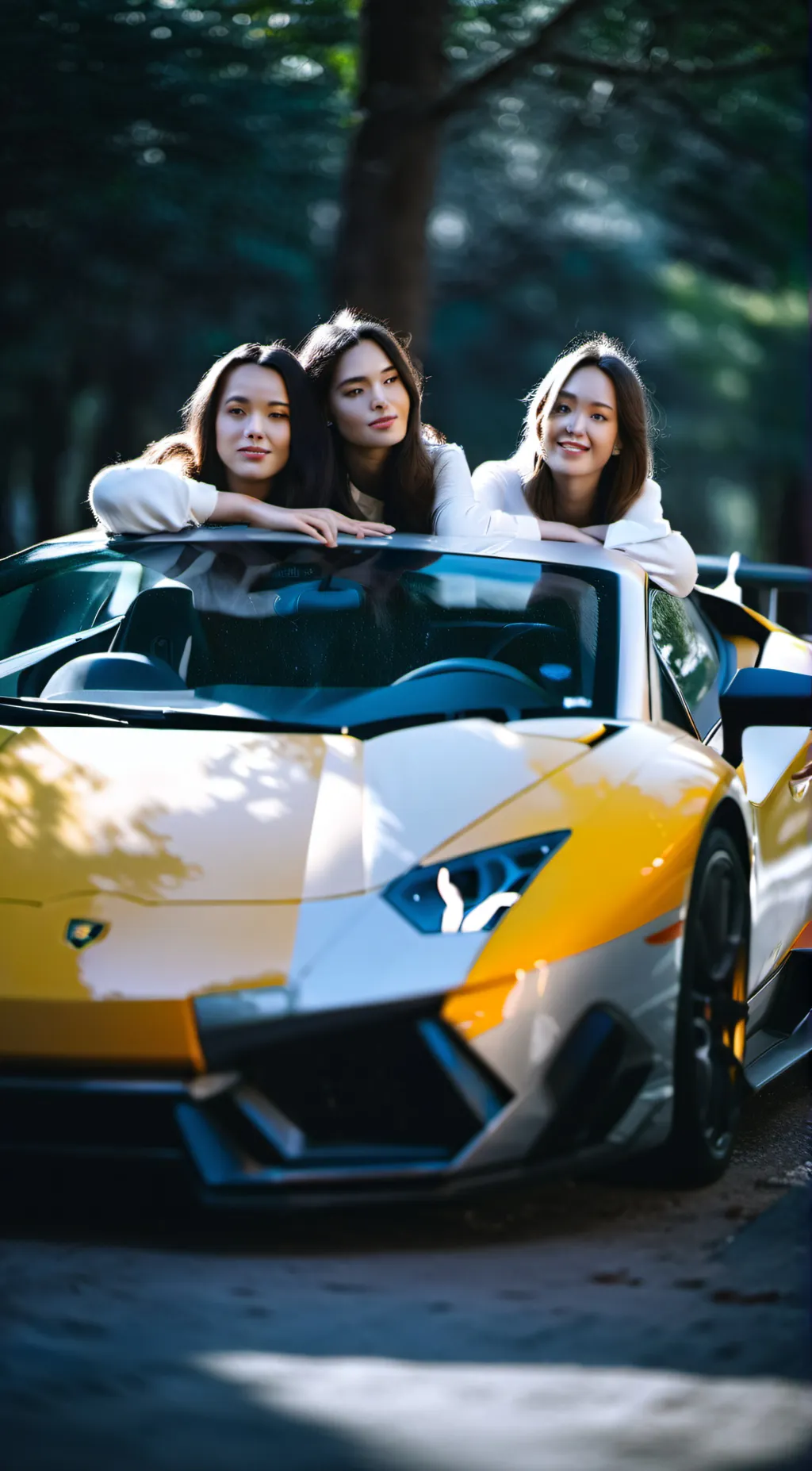 ai character: Three girls background