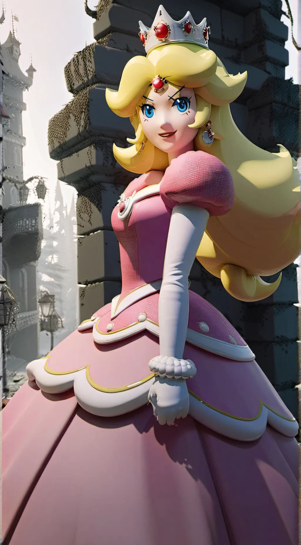 ai character: Peach background