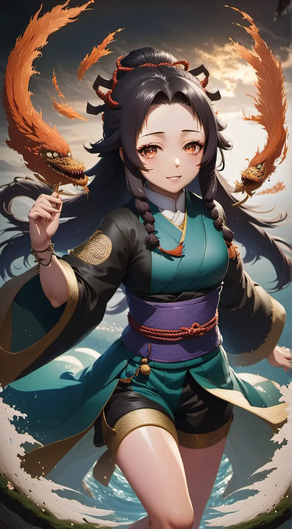 ai character: Kanae  background