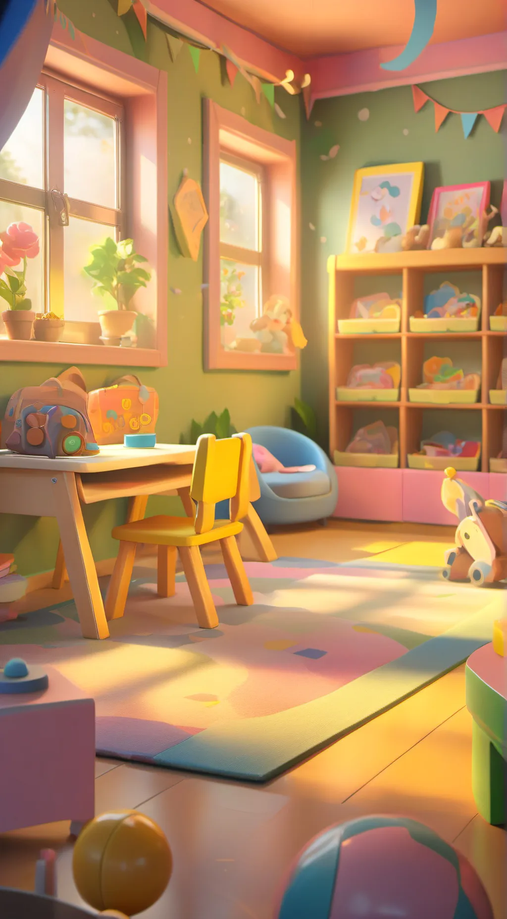 ai character: daycare  background