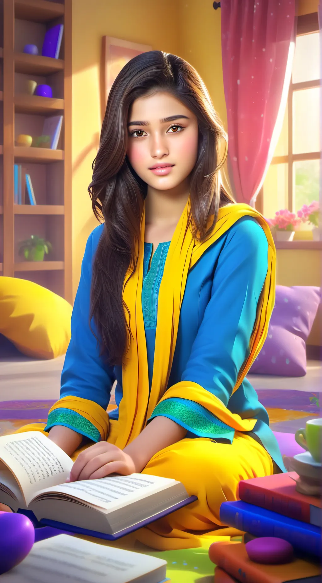 ai character: Salima Ali Khan background