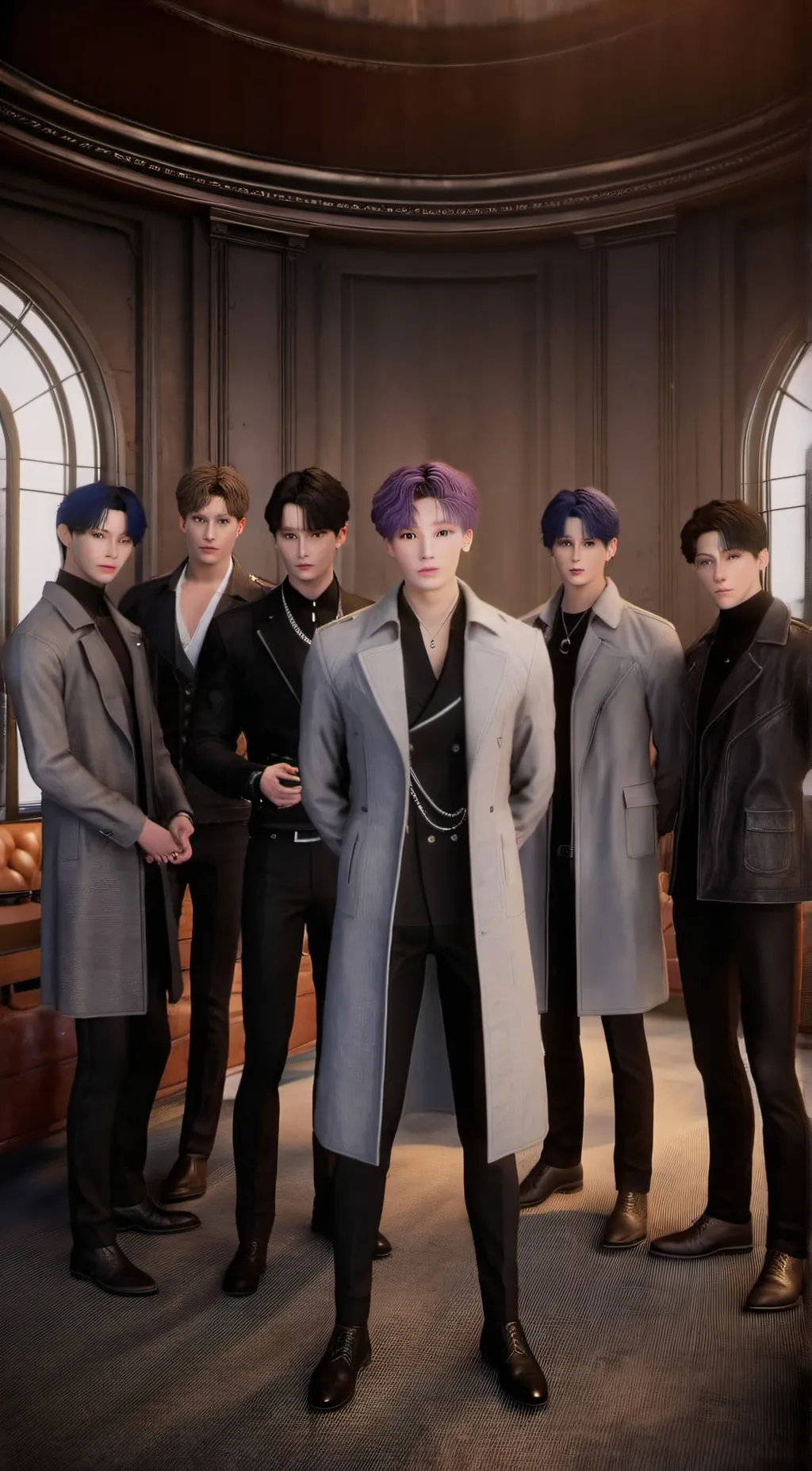 ai character: ateez mafia background