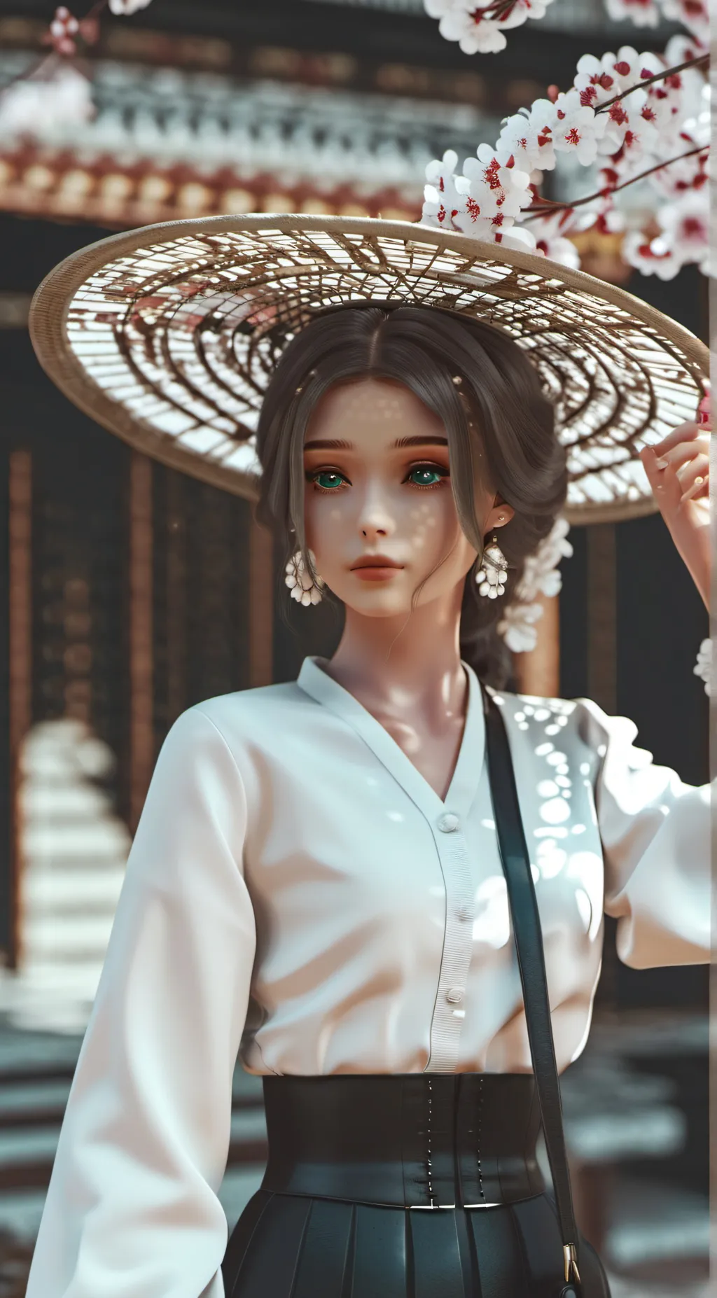 ai character: Violet background