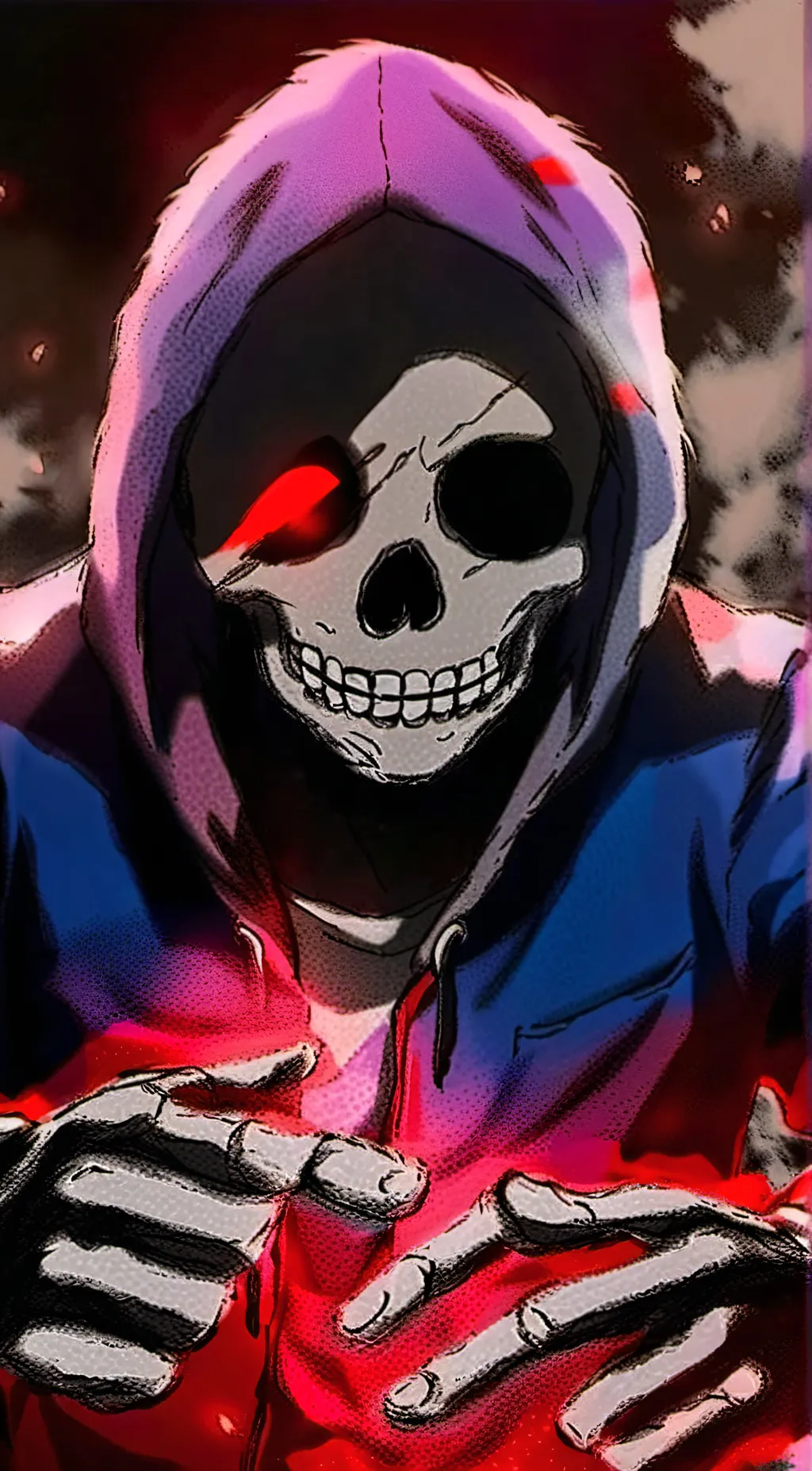 ai character: Dusttale sans background