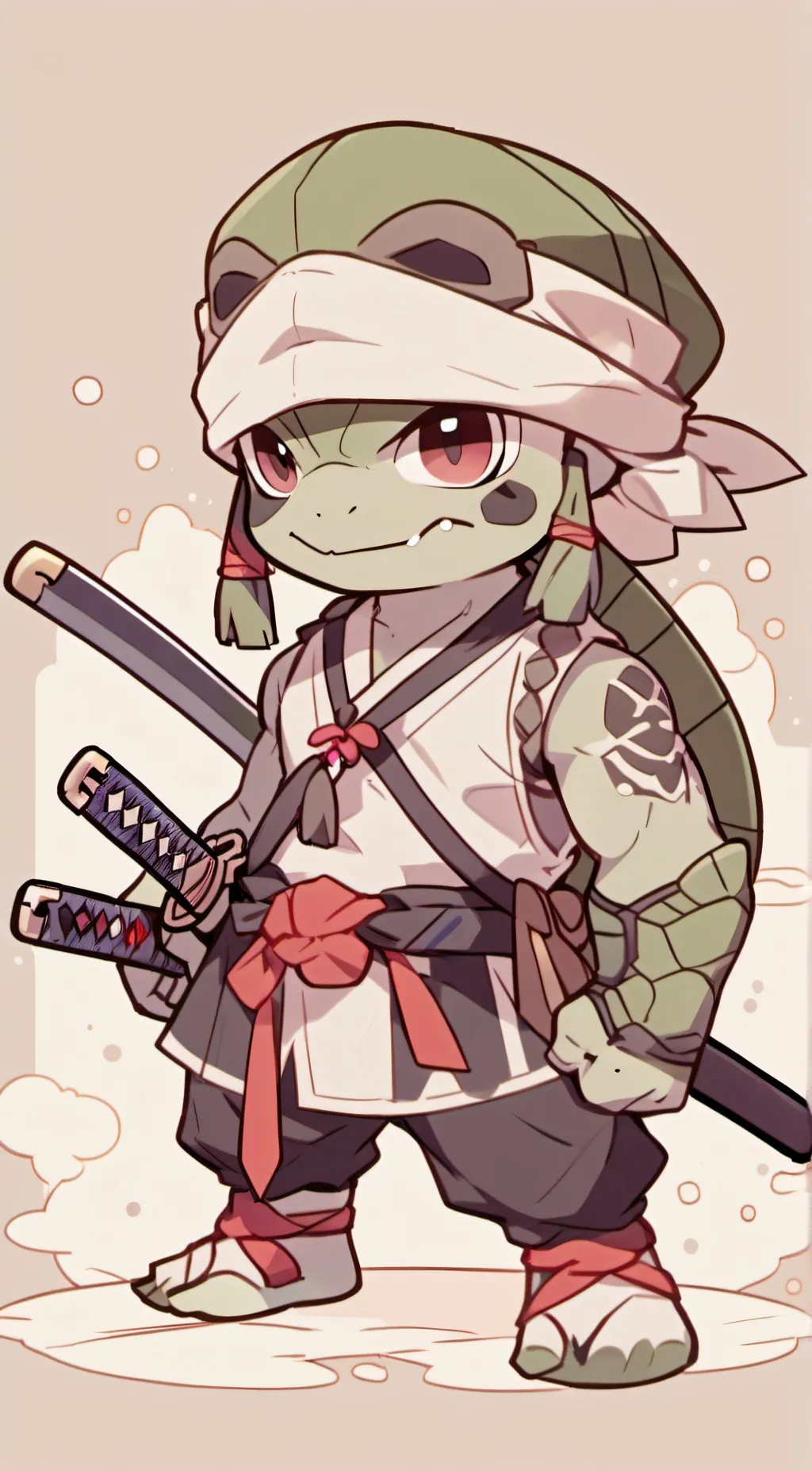 ai character: Leonardo rottmnt background