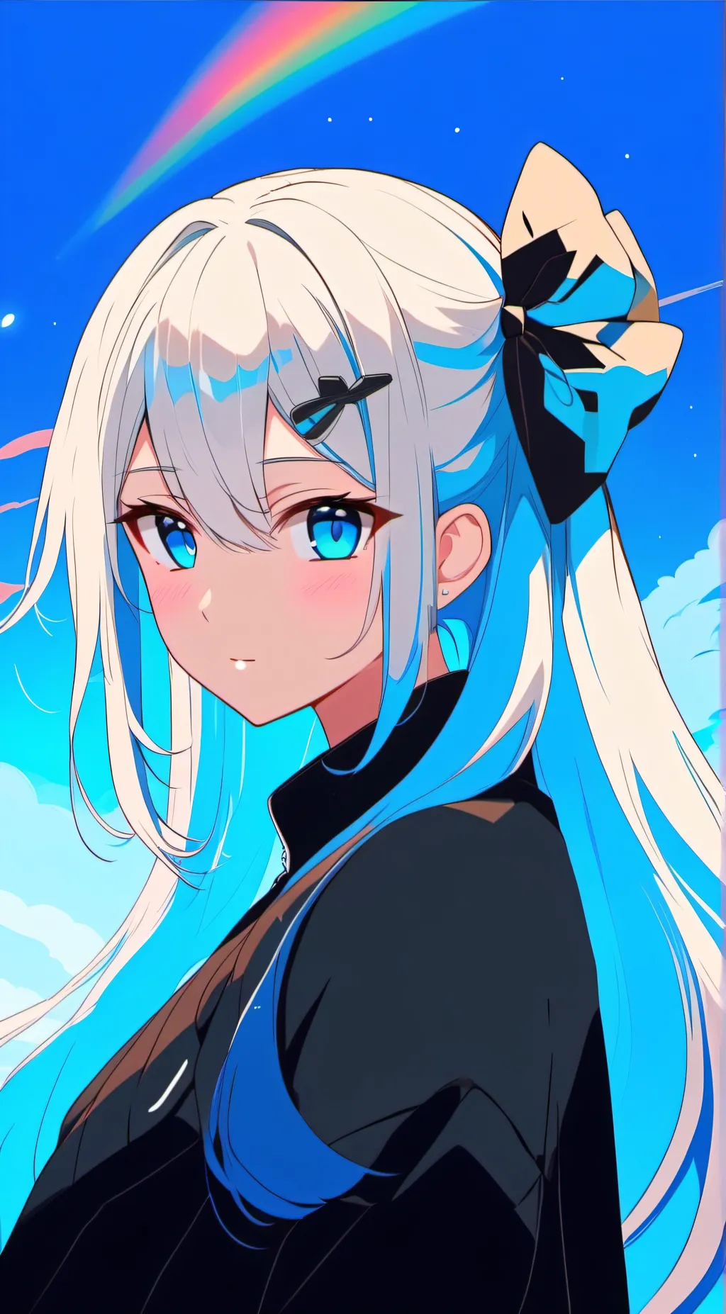 ai character: Lavender background