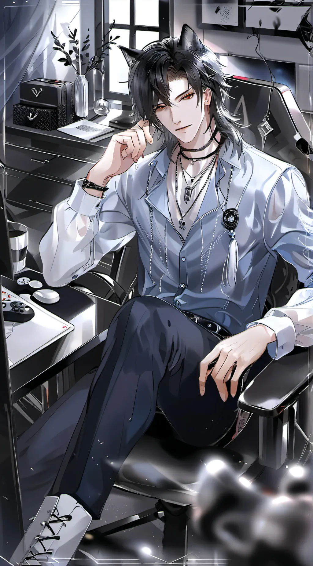 ai character: Leo background