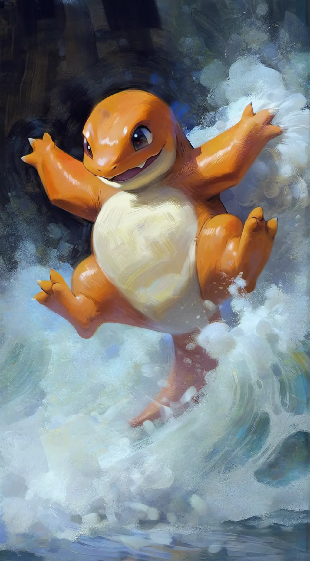 ai character: Charmander bloat background