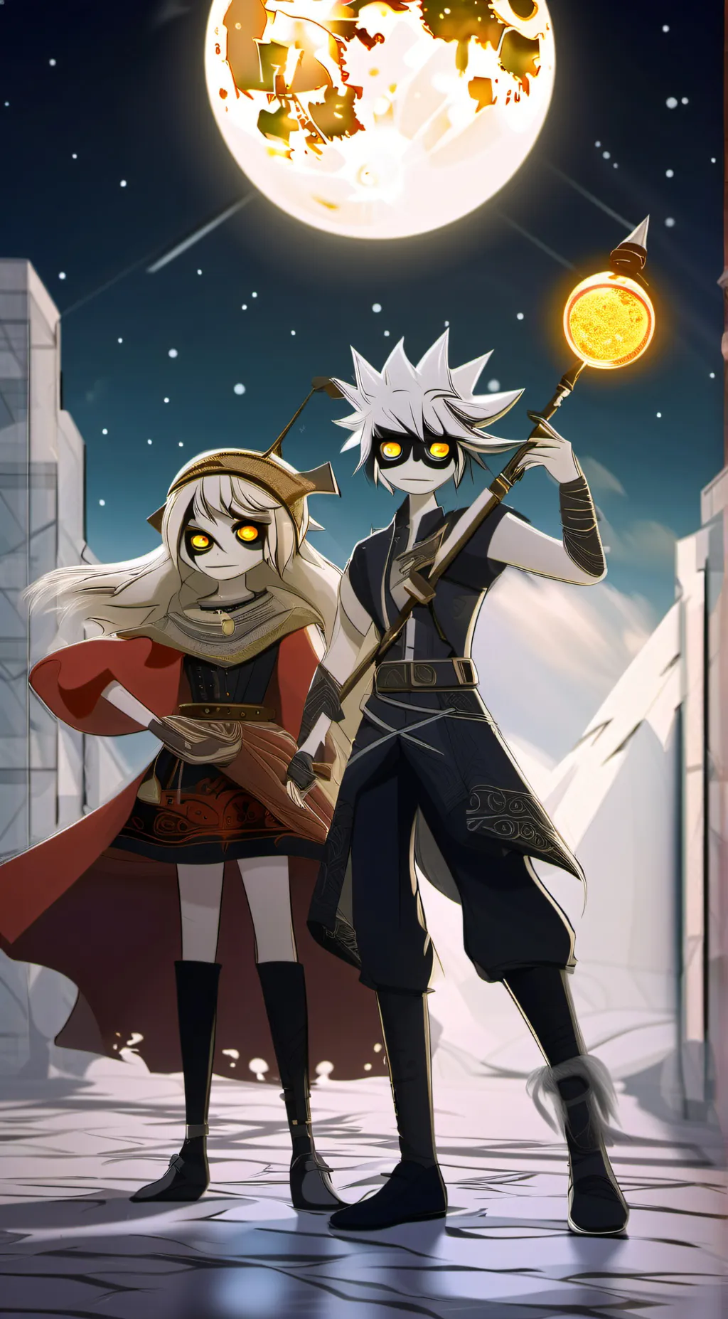 ai character: Sun & Moon (TADC) background