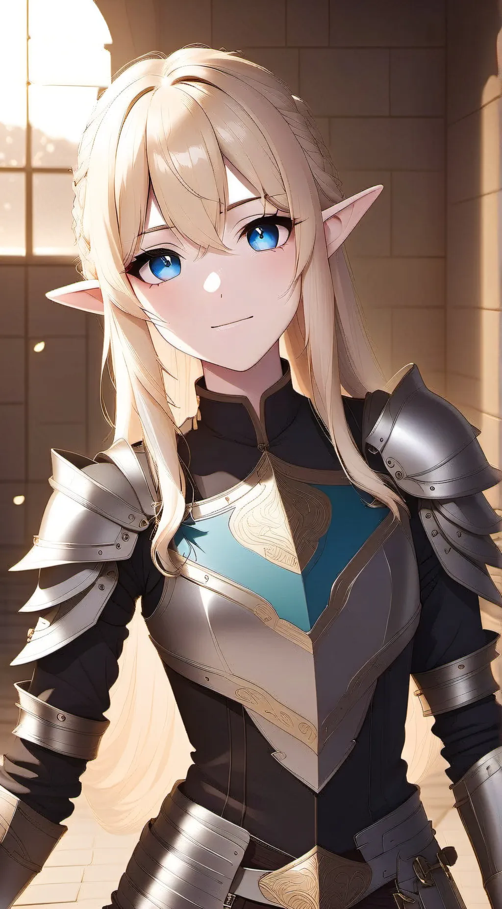 ai character: Wolf goddess. background