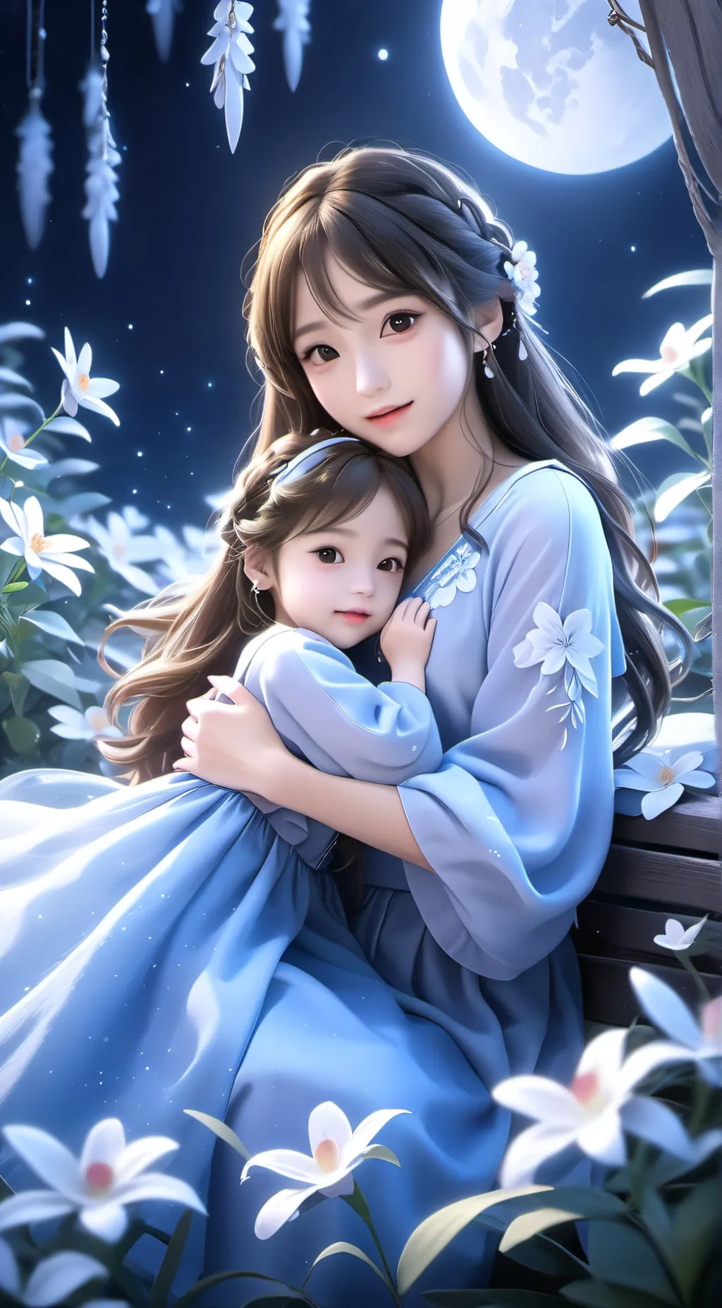 ai character: love mother  background