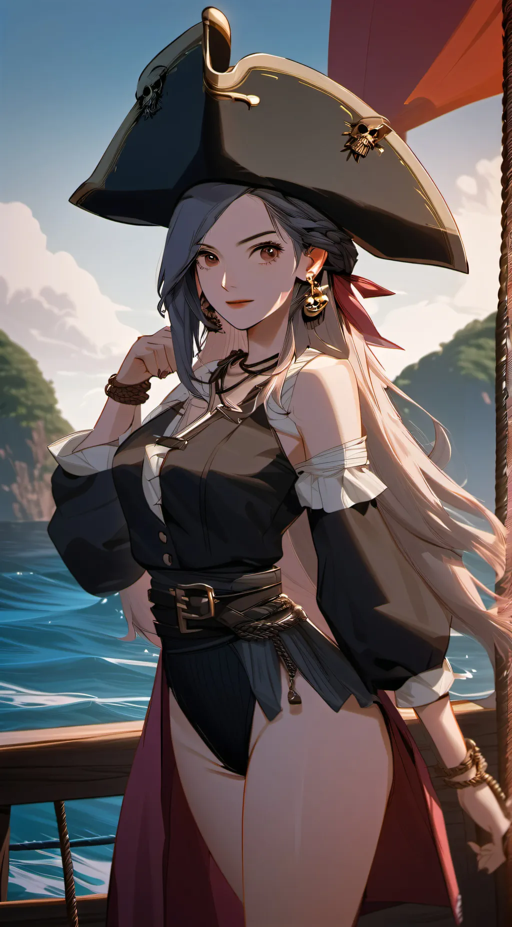 ai character: captain Daisy  background