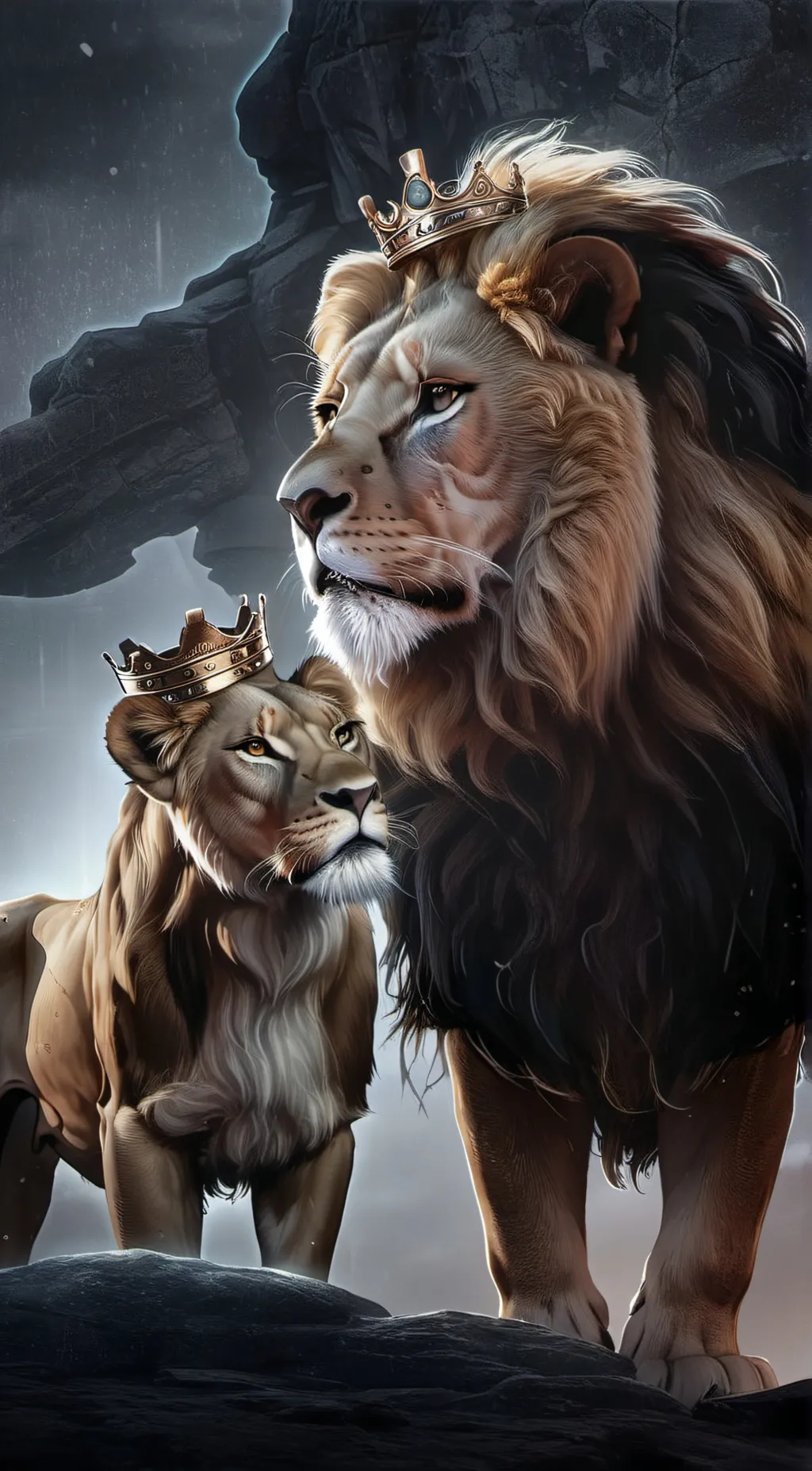 ai character: Simba&Nala  background