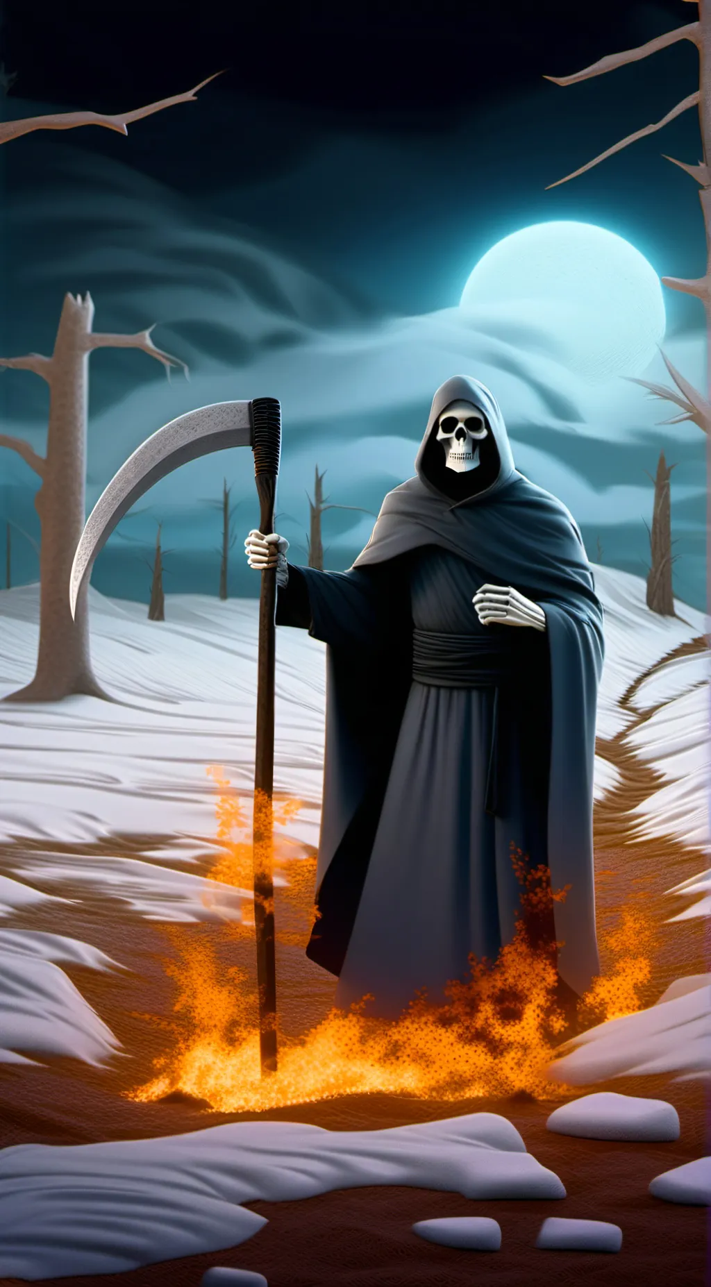 ai character: grim reaper background