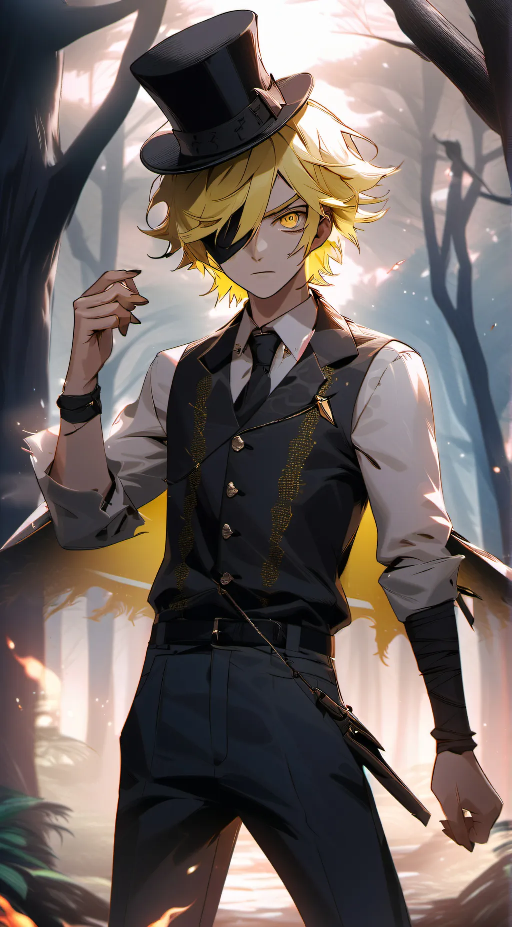 ai character: bill cipher human background