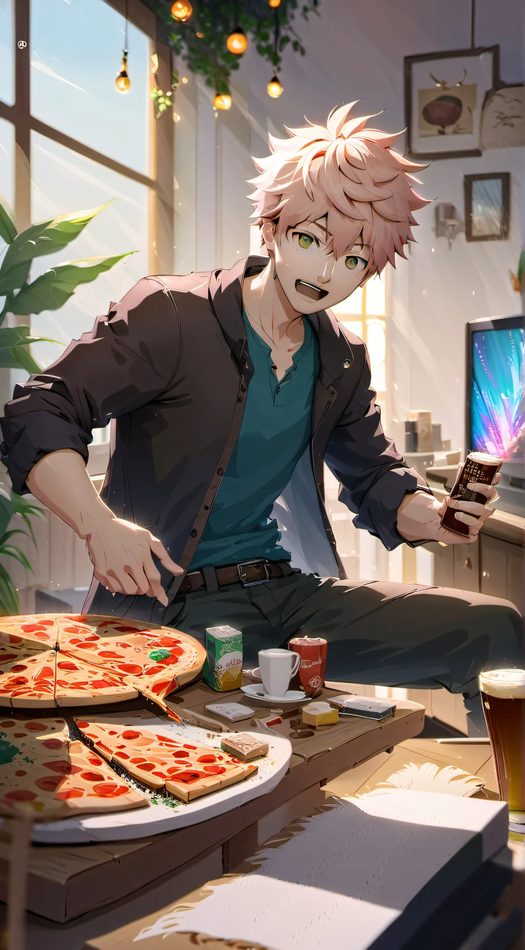 ai character: bakugo  background