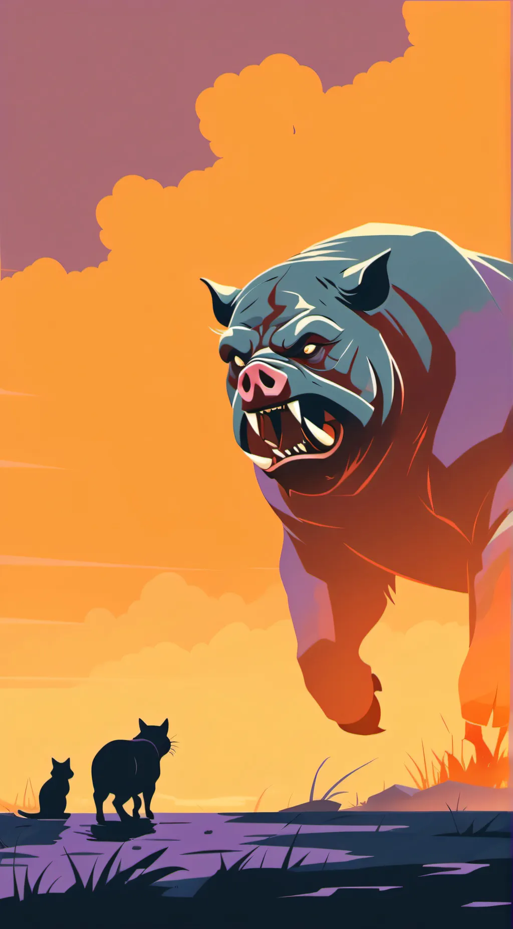 ai character: Evil picky piggy background