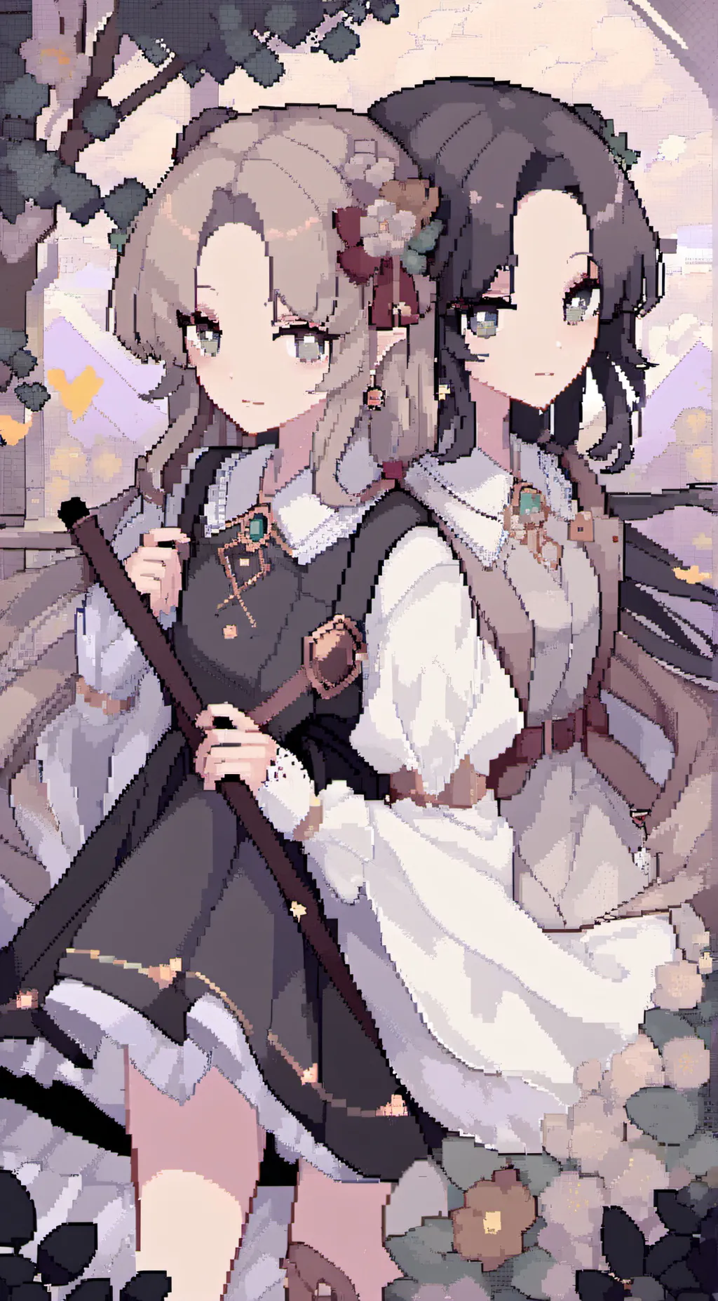 ai character: Lily and Lia background