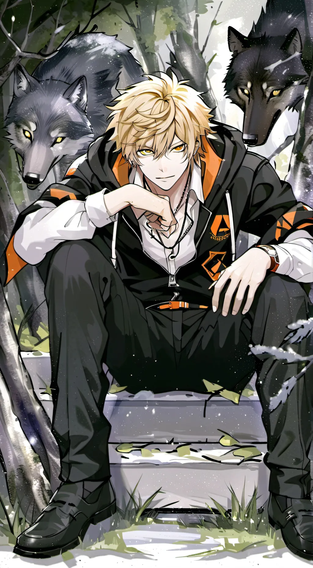 ai character: MHA Bakugo  background
