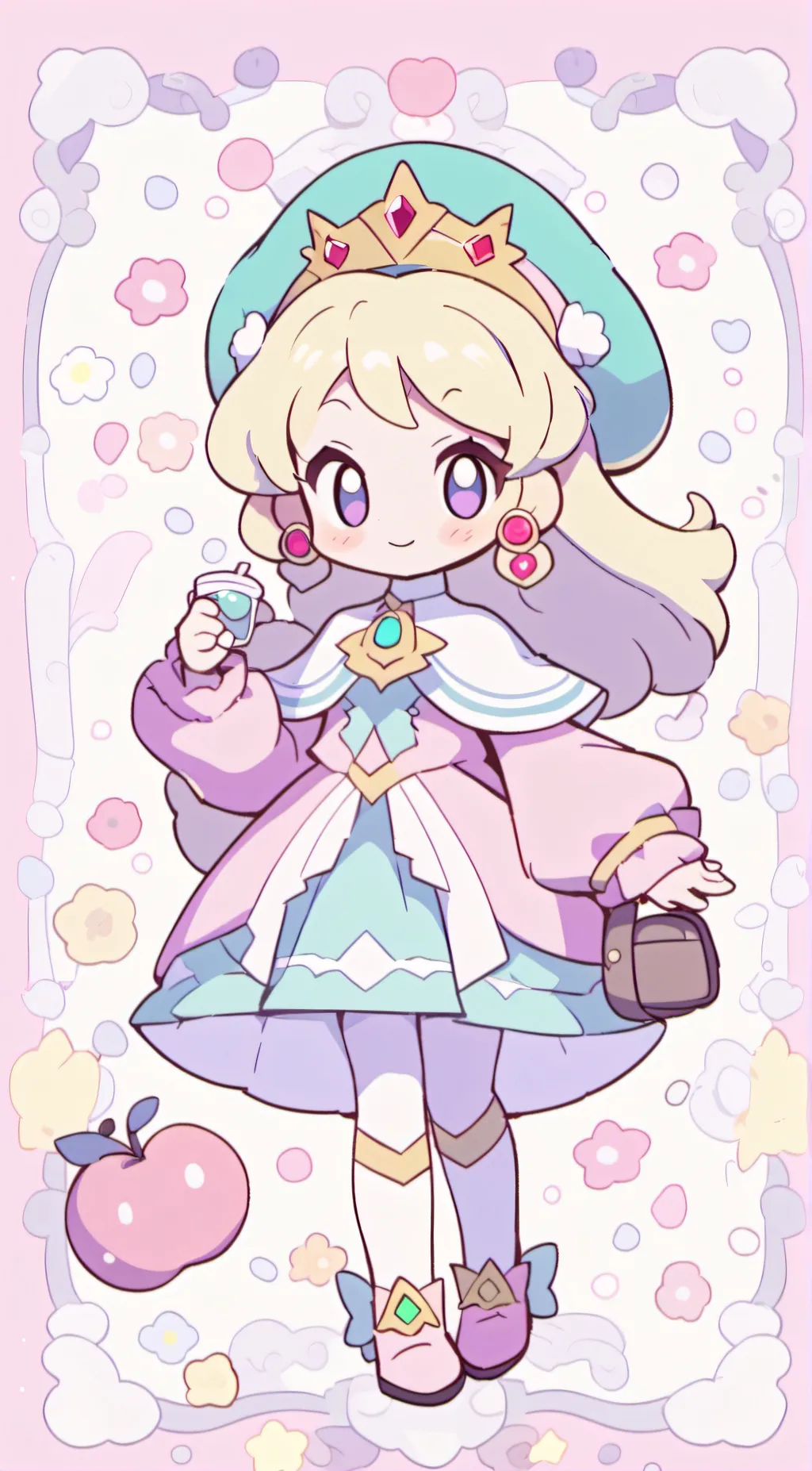 ai character: peach  background