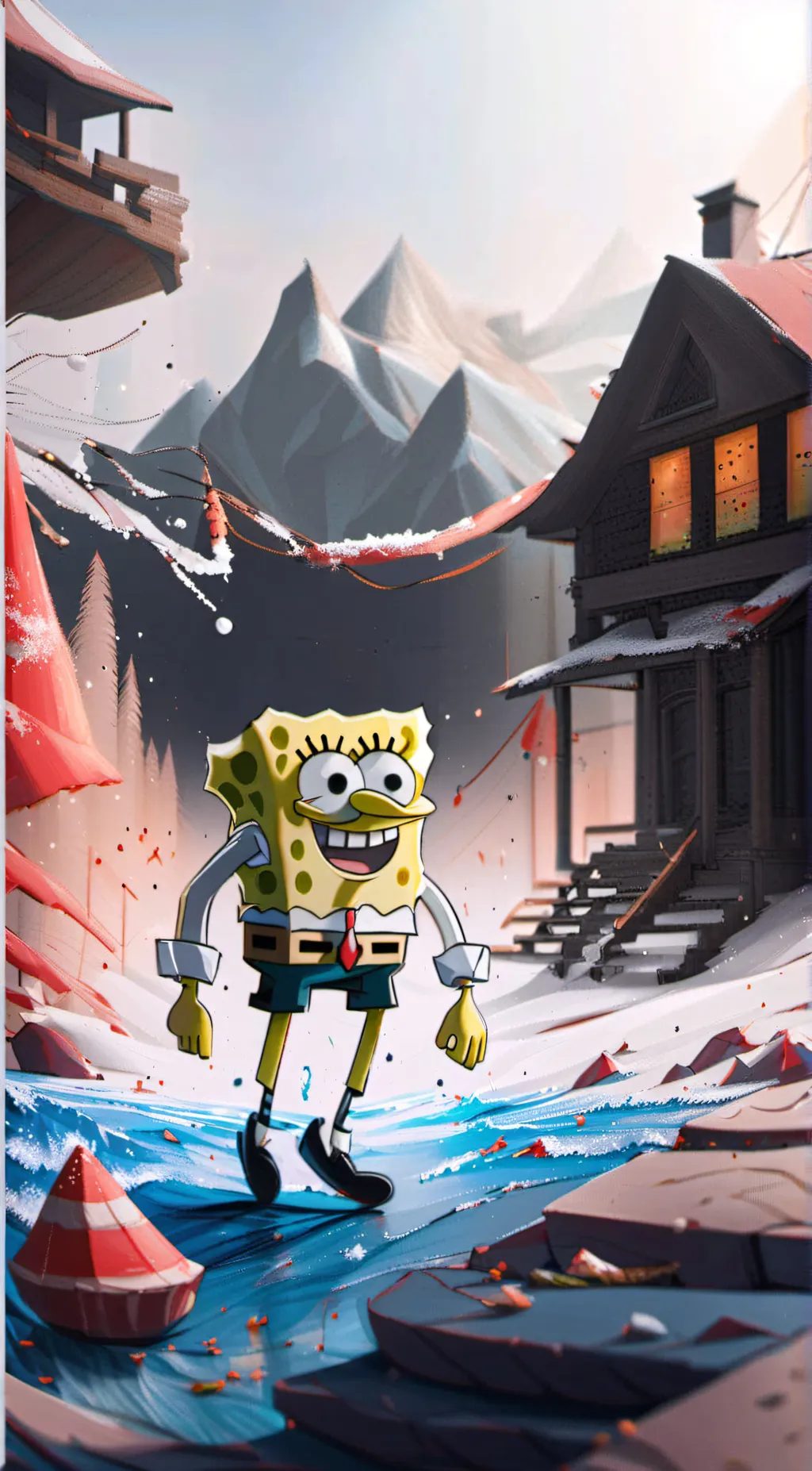 ai character: SPONGEBOB background