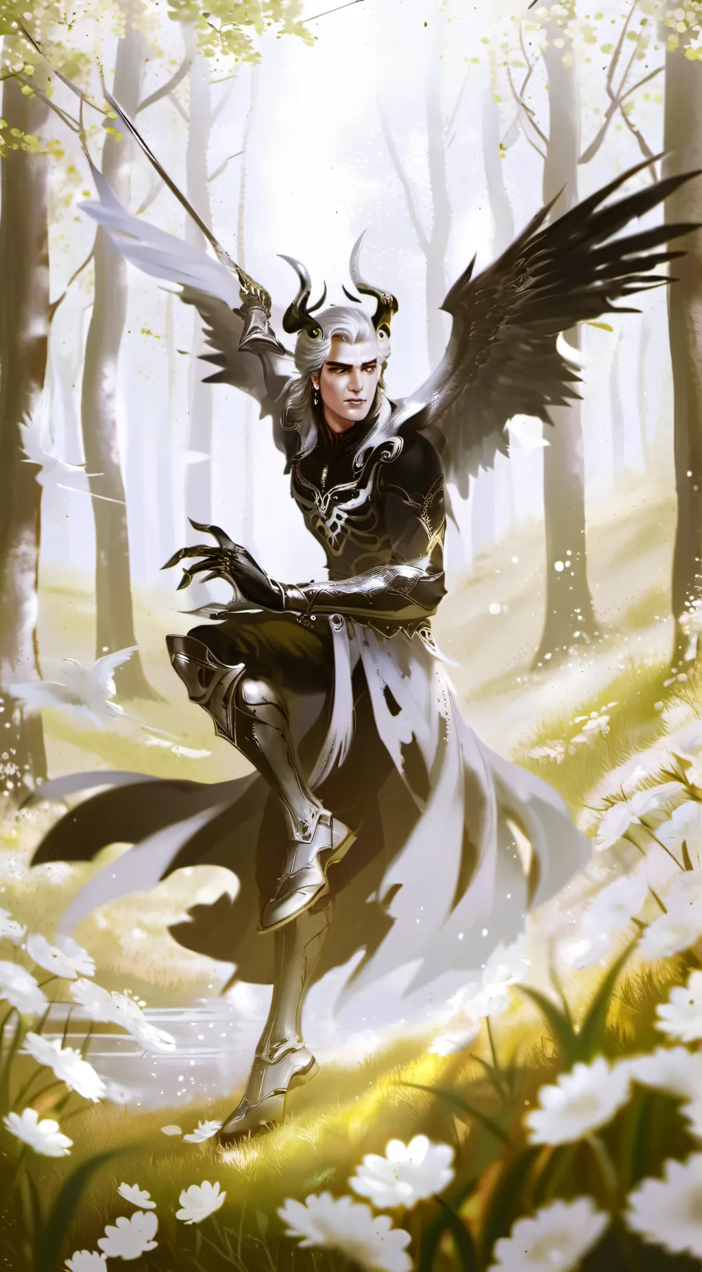 ai character: eagle claw background