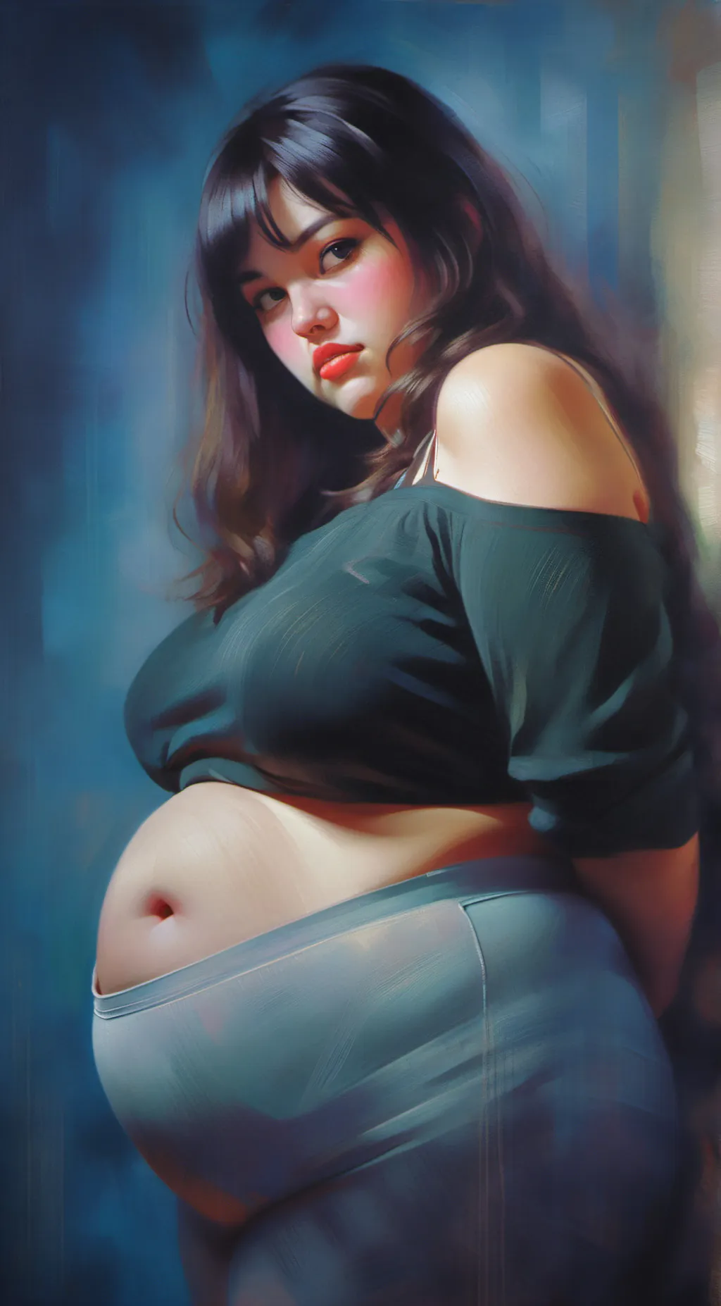 ai character: fat girl background