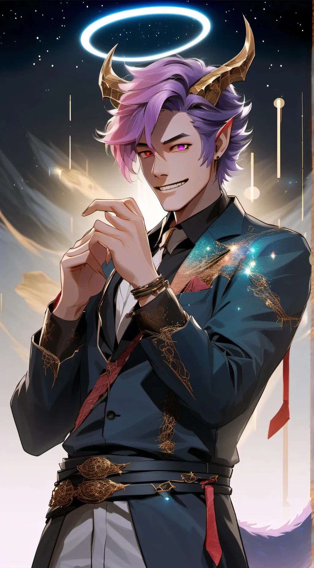 ai character: mr galaxy  background