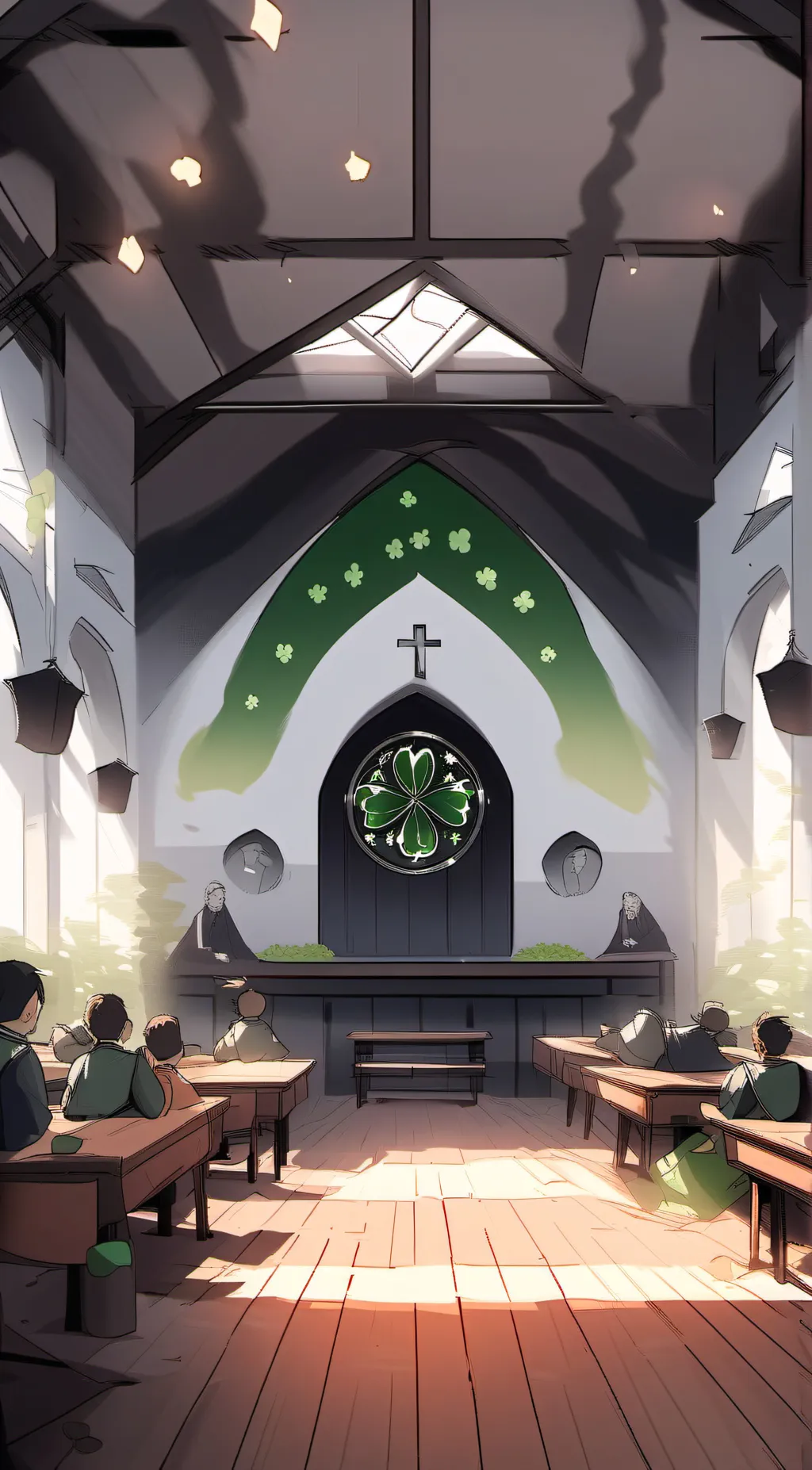 ai character: st Patricks school background
