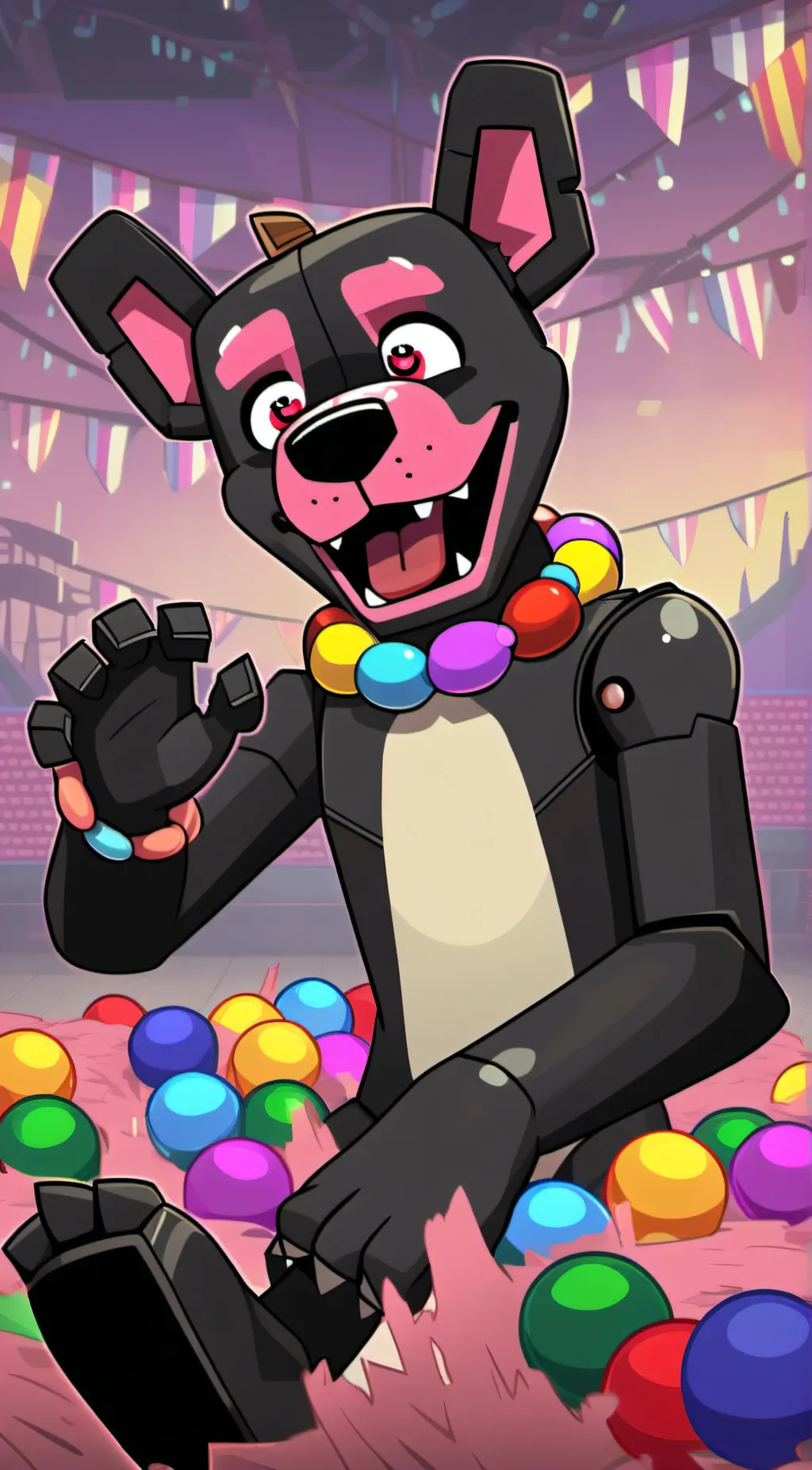 ai character: Glamrock Fetch background