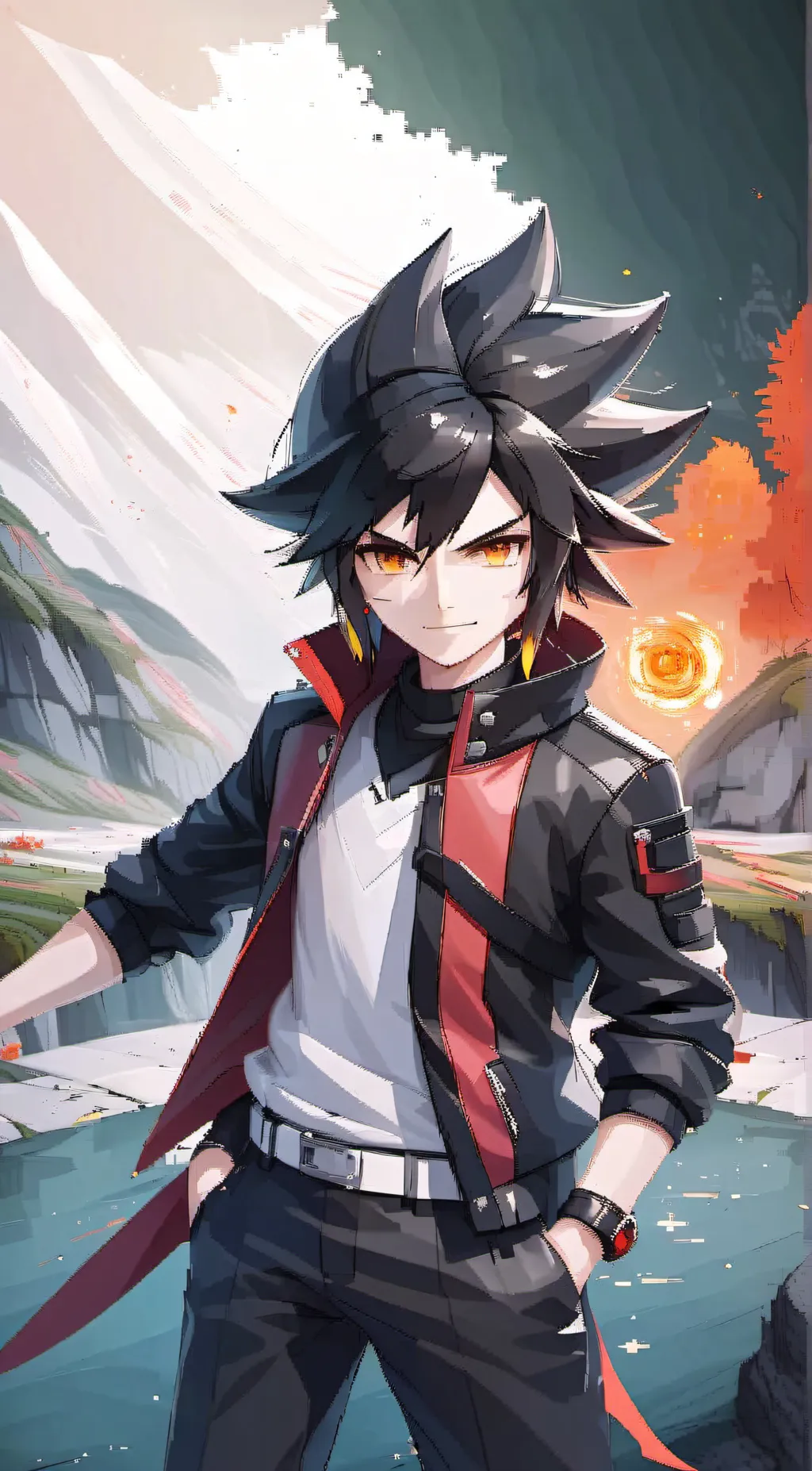 ai character: shadow background