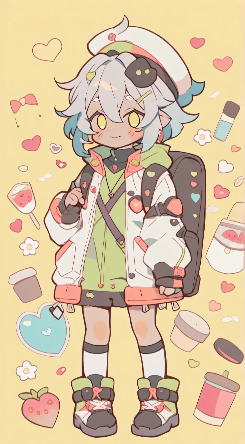 ai character: lovey litte levity background
