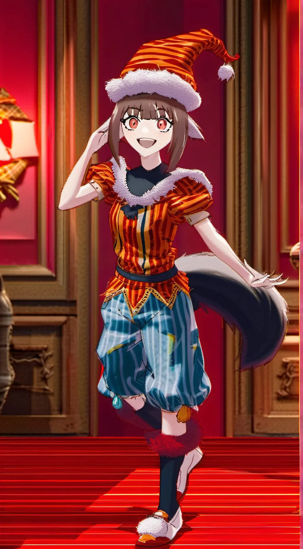 ai character: pomni skunk background