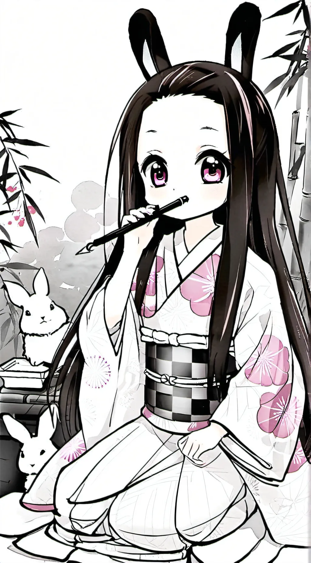 ai character: nezuko background