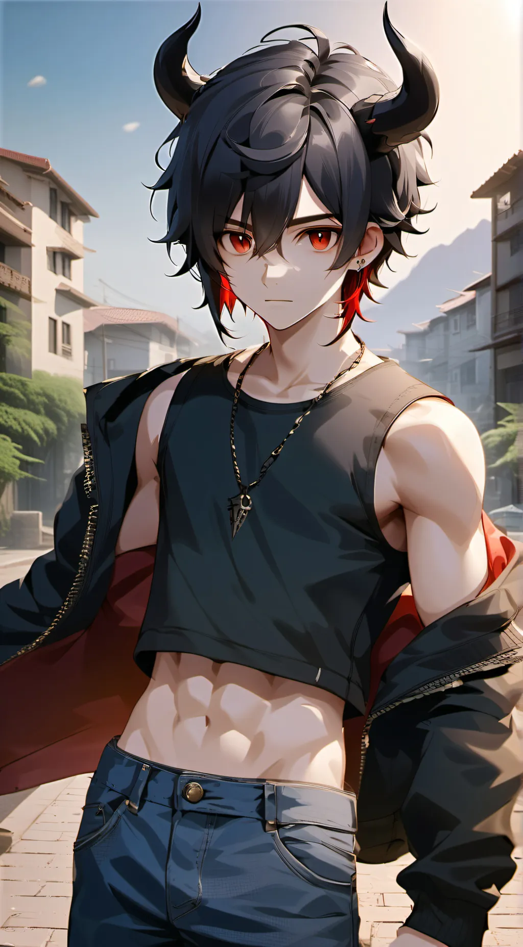 ai character: 🖤Leo🖤 background