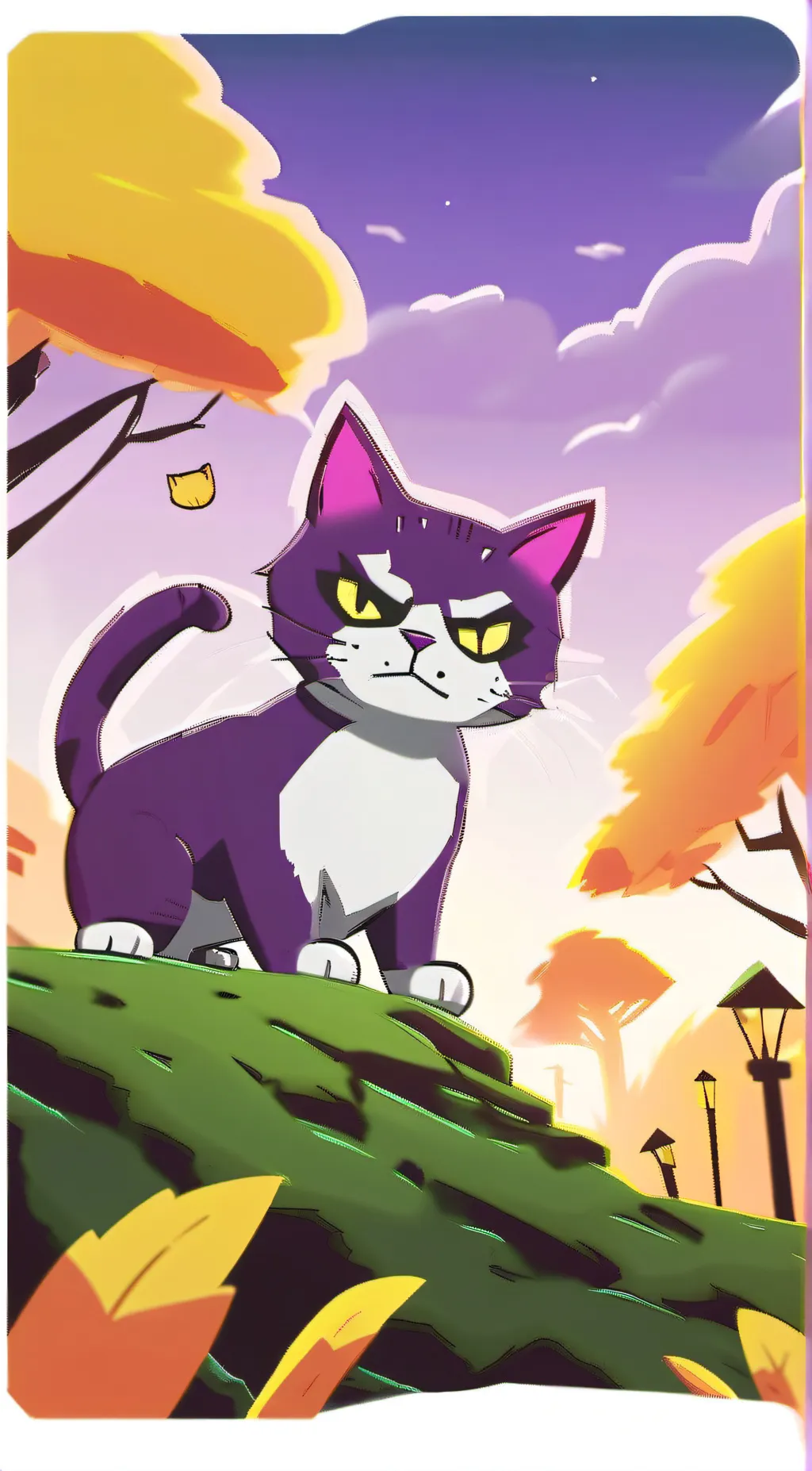 ai character: nightmare catnap  background