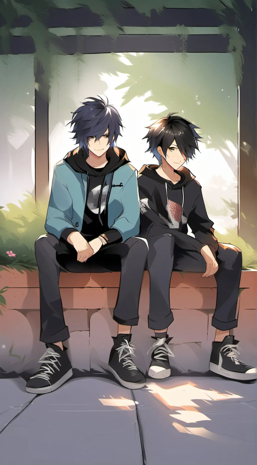 ai character: jake and Johnny. background